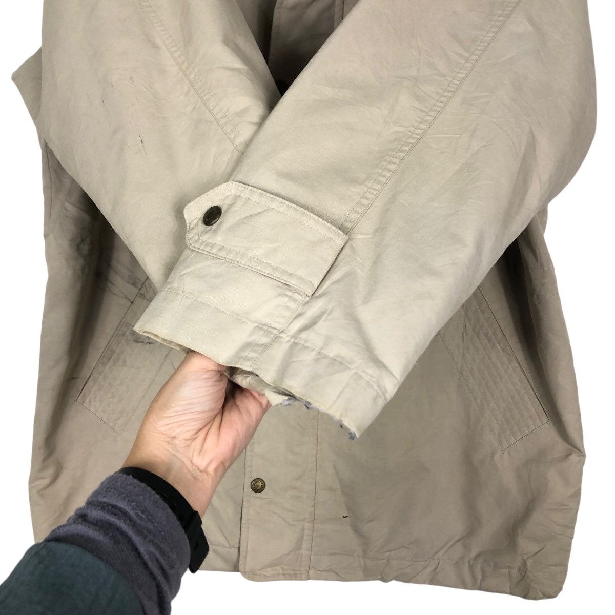 Burberry 🔥Vintage Chore Jacket Burberrys Big Logo Size US L / EU 52-54 / 3 - 13 Thumbnail