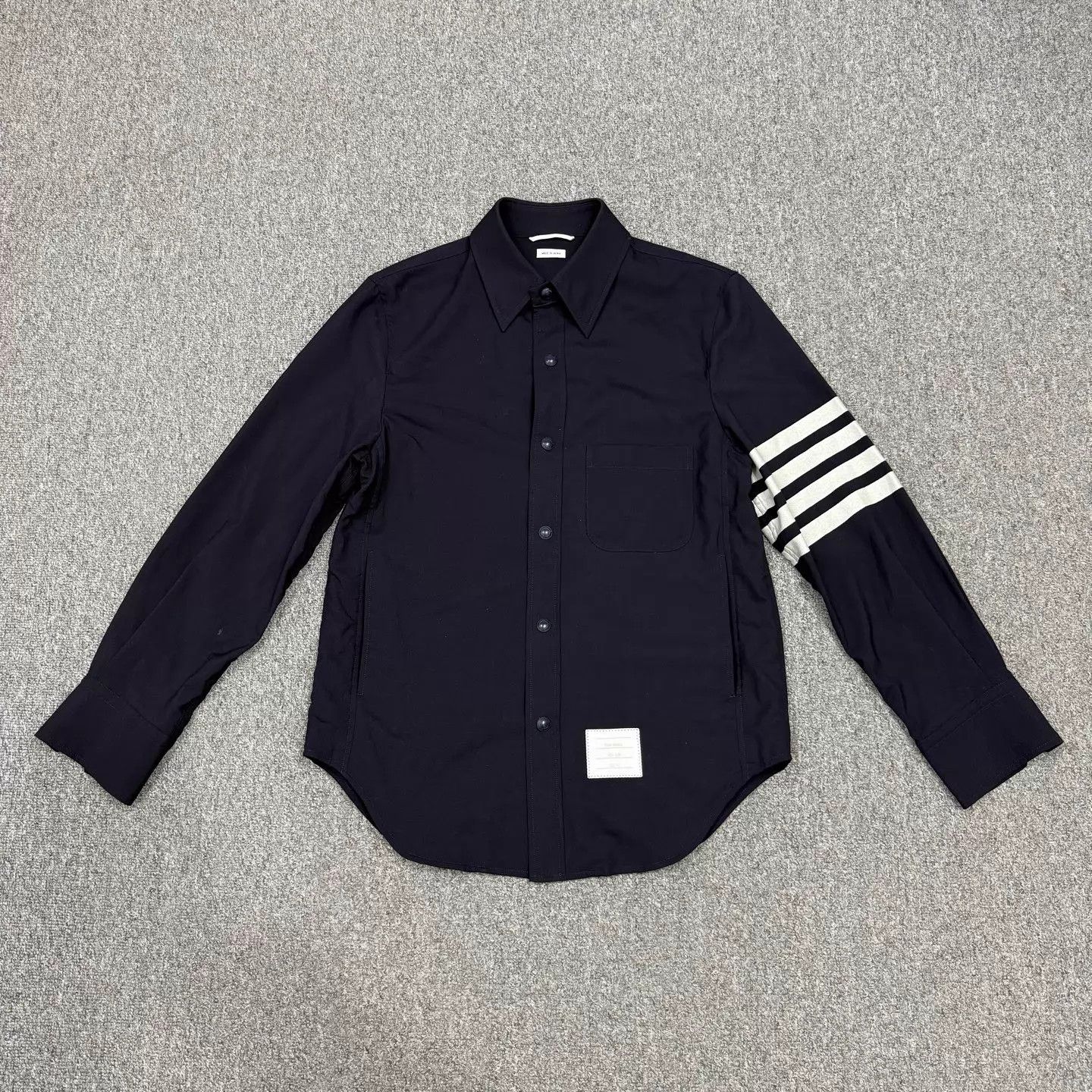 Thom Browne TB Navy 4-Stripe LS Shirt Size 0 95 New Size US XS / EU 42 / 0 - 1 Thumbnail