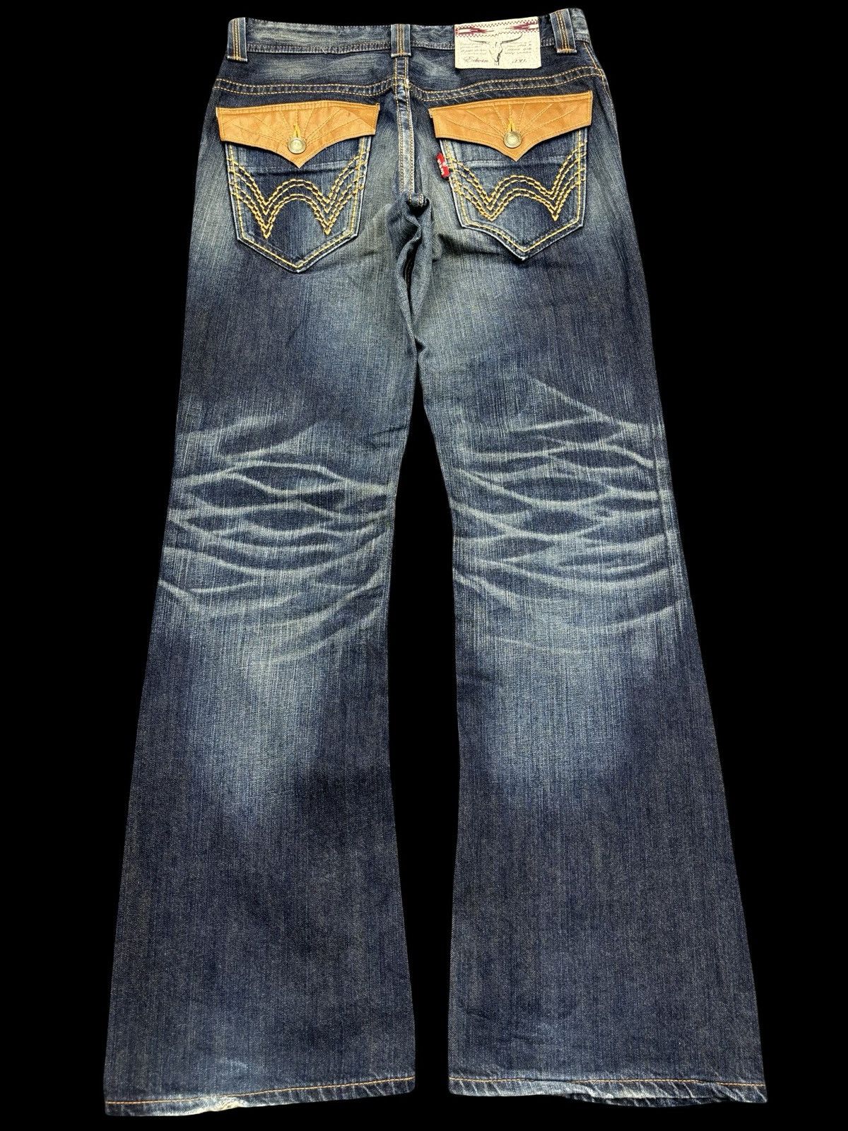 Edwin 💥Flare💥Edwin Westerner Style Sick Fades Flare Denim F833 Size US 32 / EU 48 - 2 Thumbnail