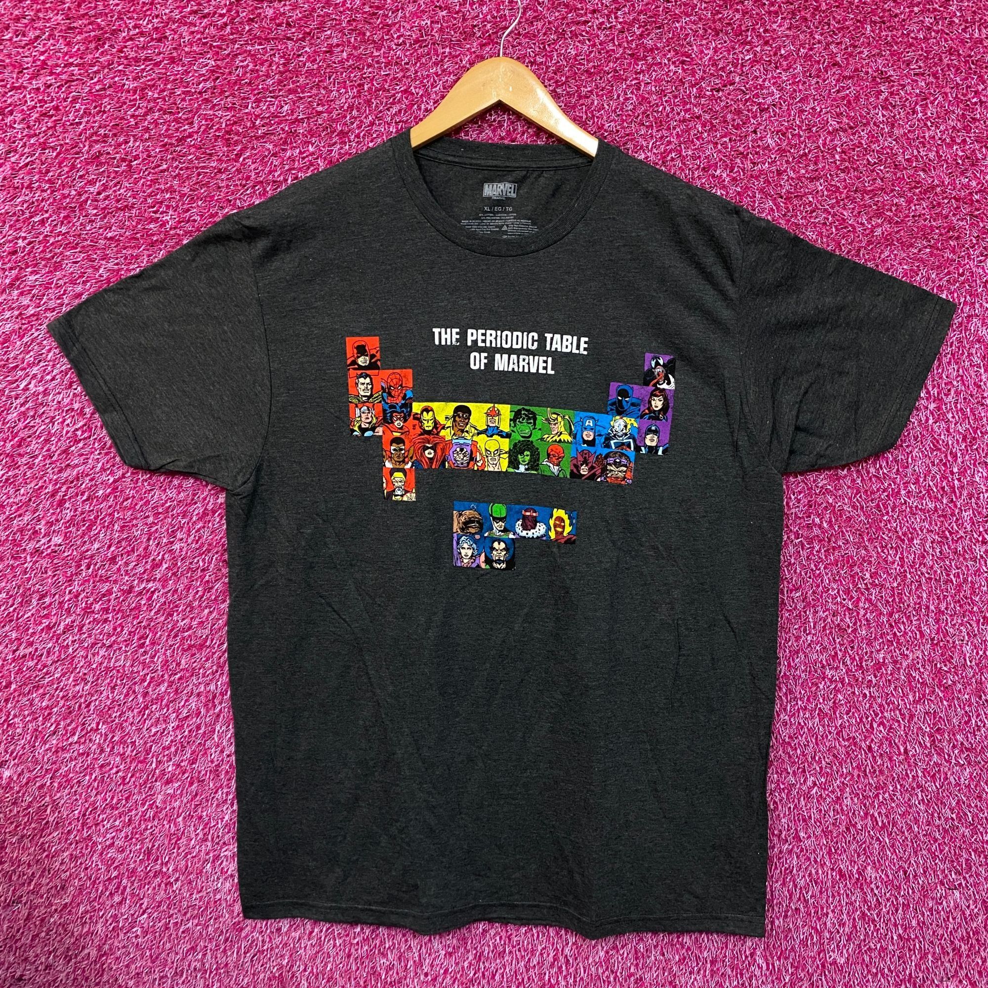 Marvel Comics Marvel Comic Periodic Table Super Hero Tshirt Size XL Size US XL / EU 56 / 4 - 1 Thumbnail