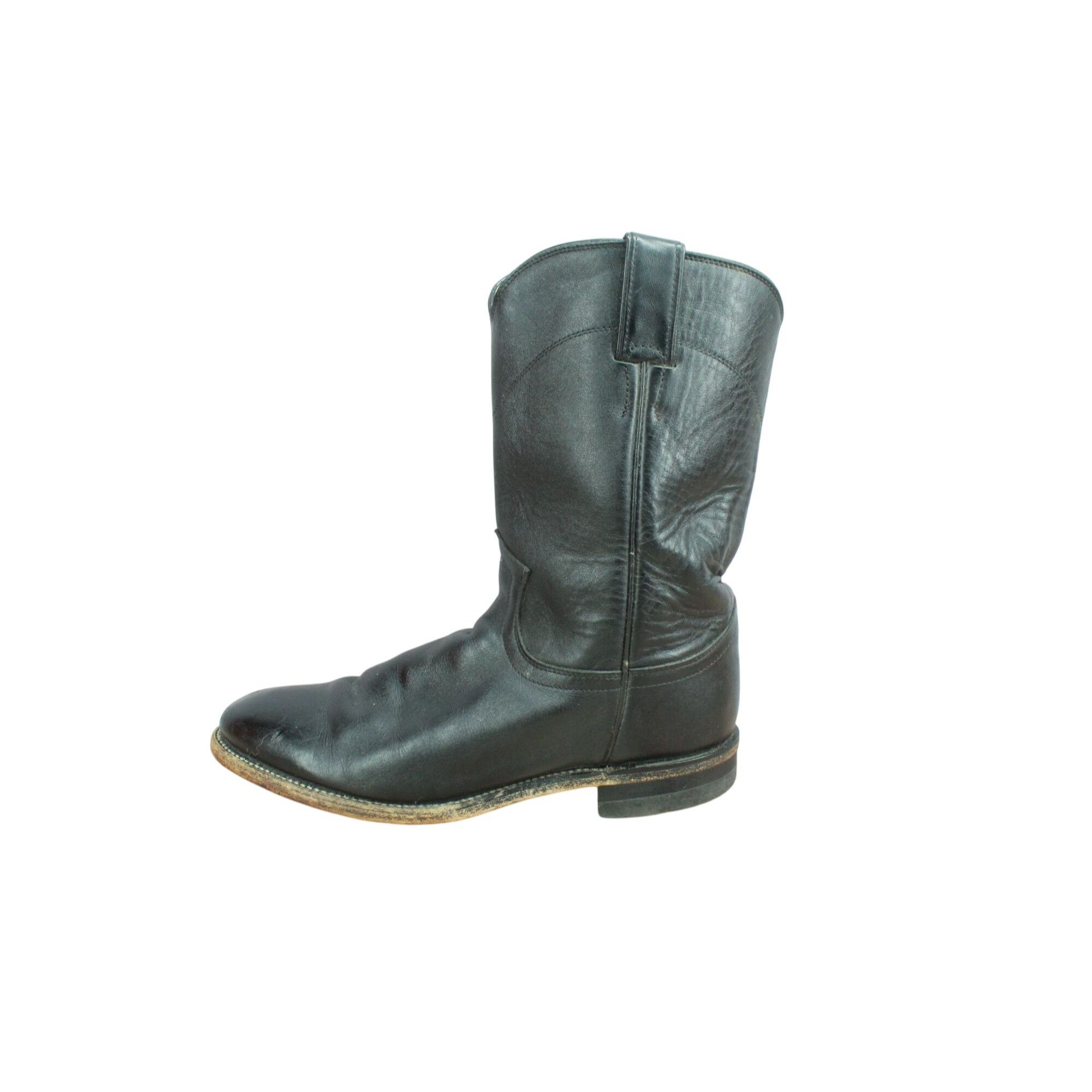 Justin × Leather Justin Men's Kipskin Leather Cowboy Western Boots Size 7.5 D Size US 7.5 / EU 40-41 - 1 Thumbnail