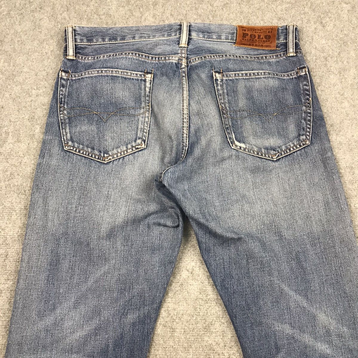 Japanese Brand × Polo Ralph Lauren DISTRESSED POLO RALPH LAUREN PATCHWORK BLUE FADED DENIM PANT Size US 32 / EU 48 - 11 Thumbnail