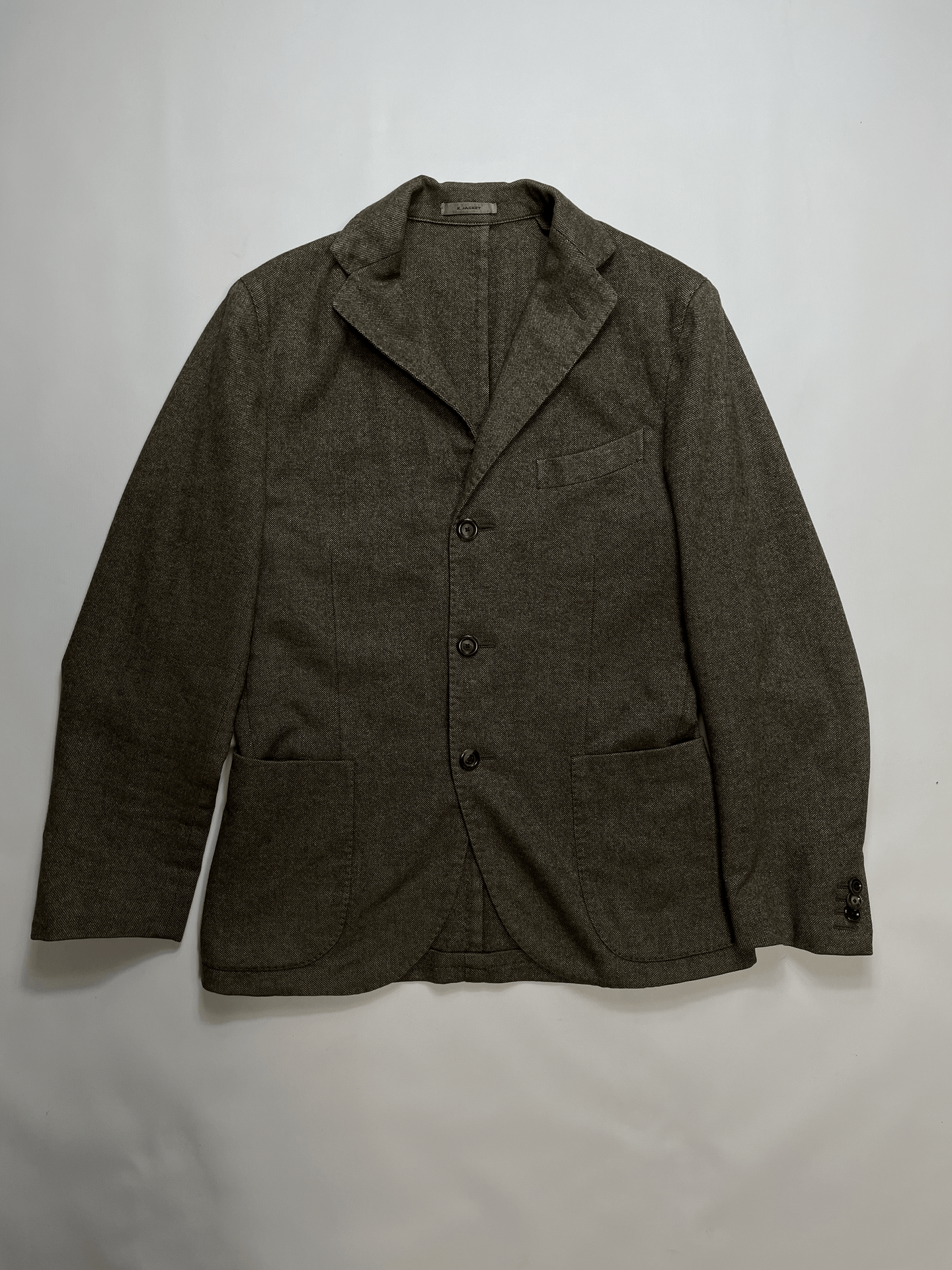 Boglioli Boglioli Herringbone Wool K-Jkt Unstructured Blazer 46 Size 46R - 2 Thumbnail