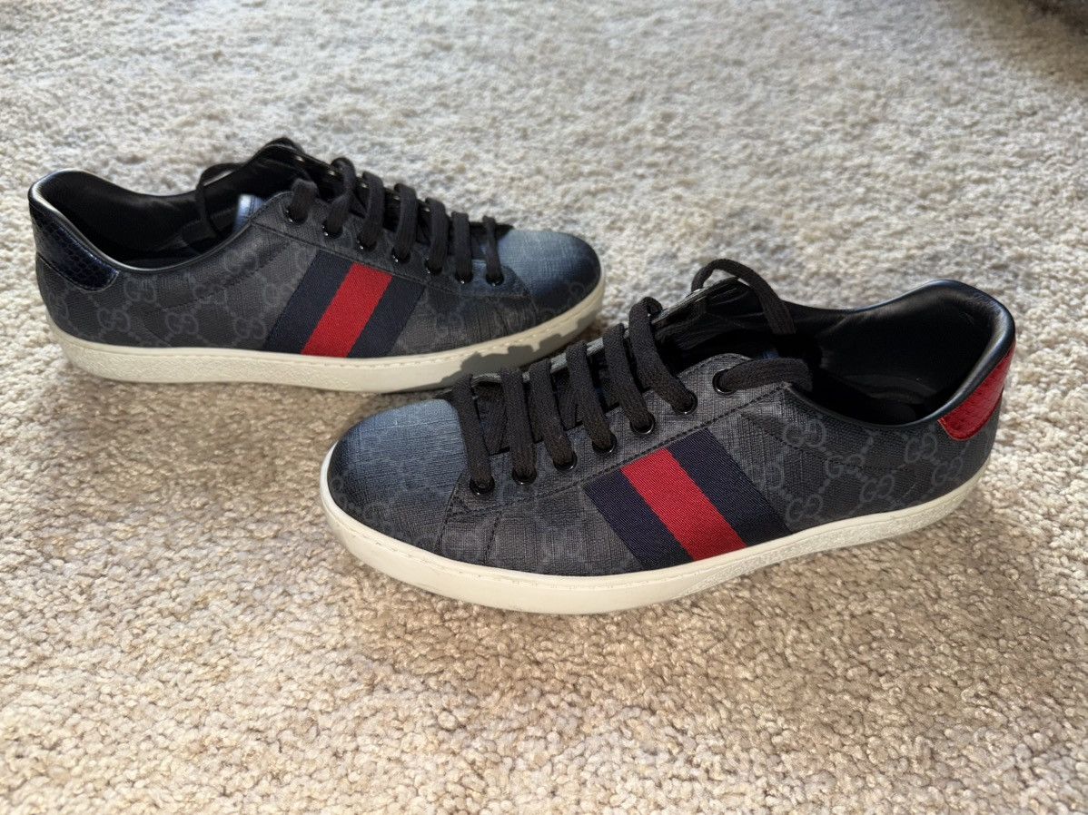 Gucci Gucci Ace GG Supreme Black Size US 8.5 / EU 41-42 - 1 Thumbnail