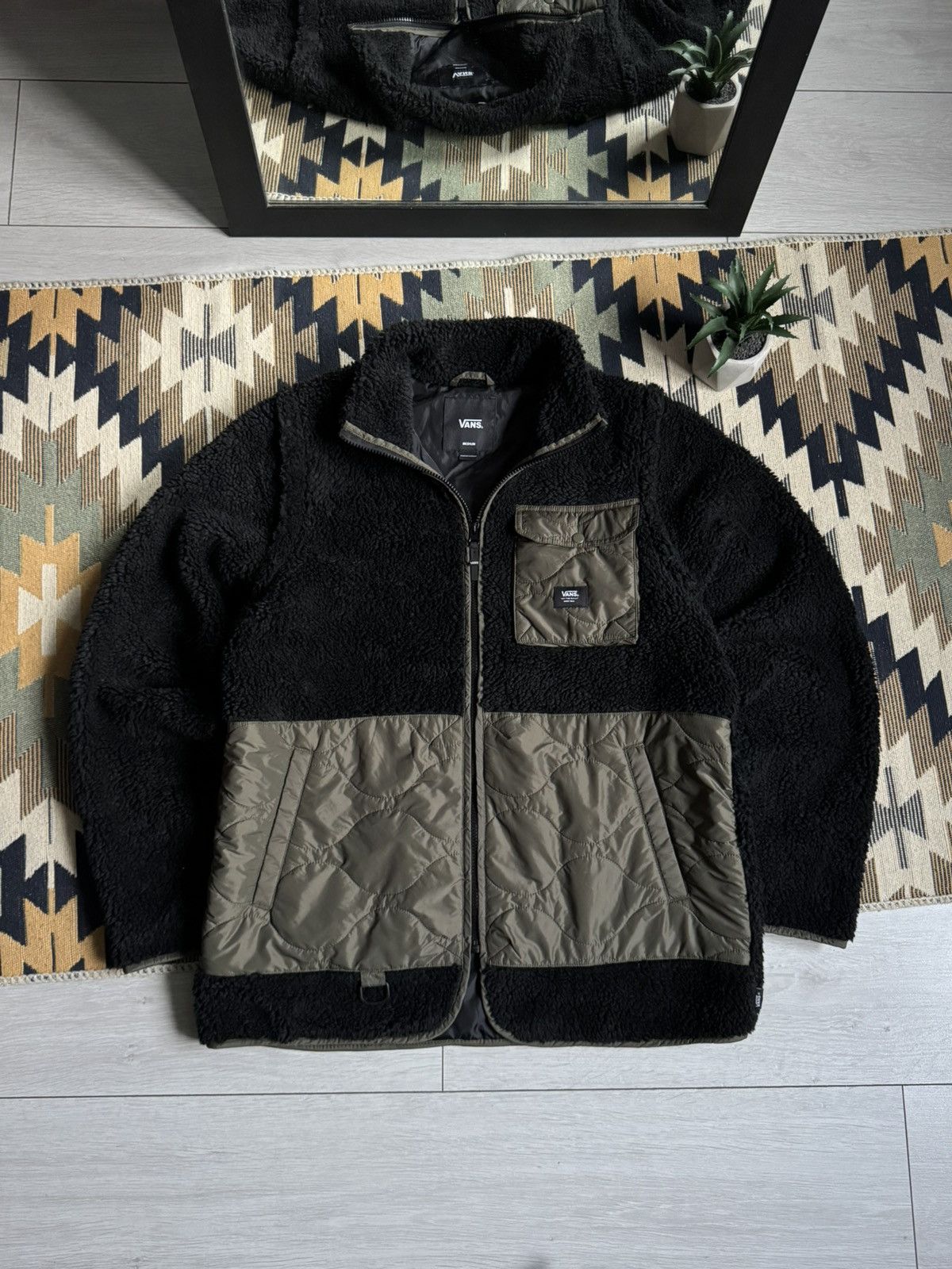 Vans Vans 2in1 Transformer Fleece Sherpa Vest Jacket Size US M / EU 48-50 / 2 - 2 Thumbnail