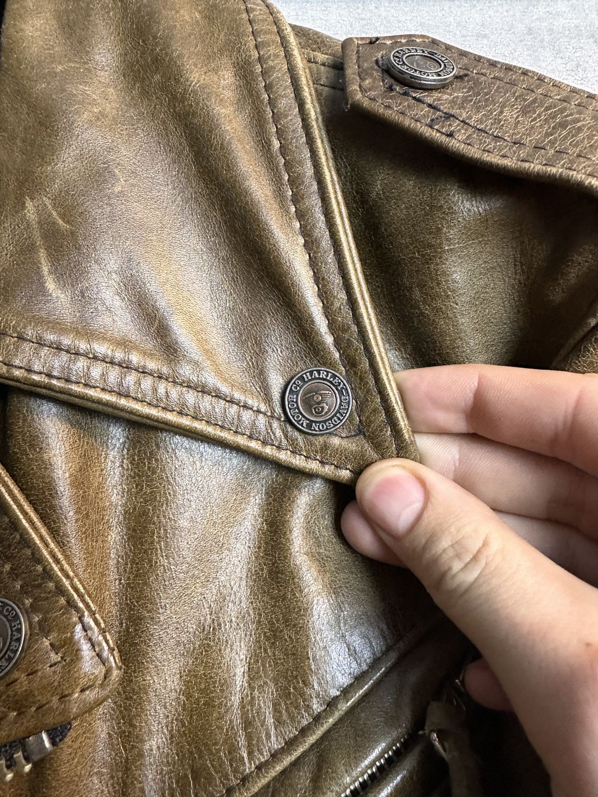 Harley Davidson Vintage Harley Davidson Biker Leather Jacket Size US M / EU 48-50 / 2 - 8 Thumbnail