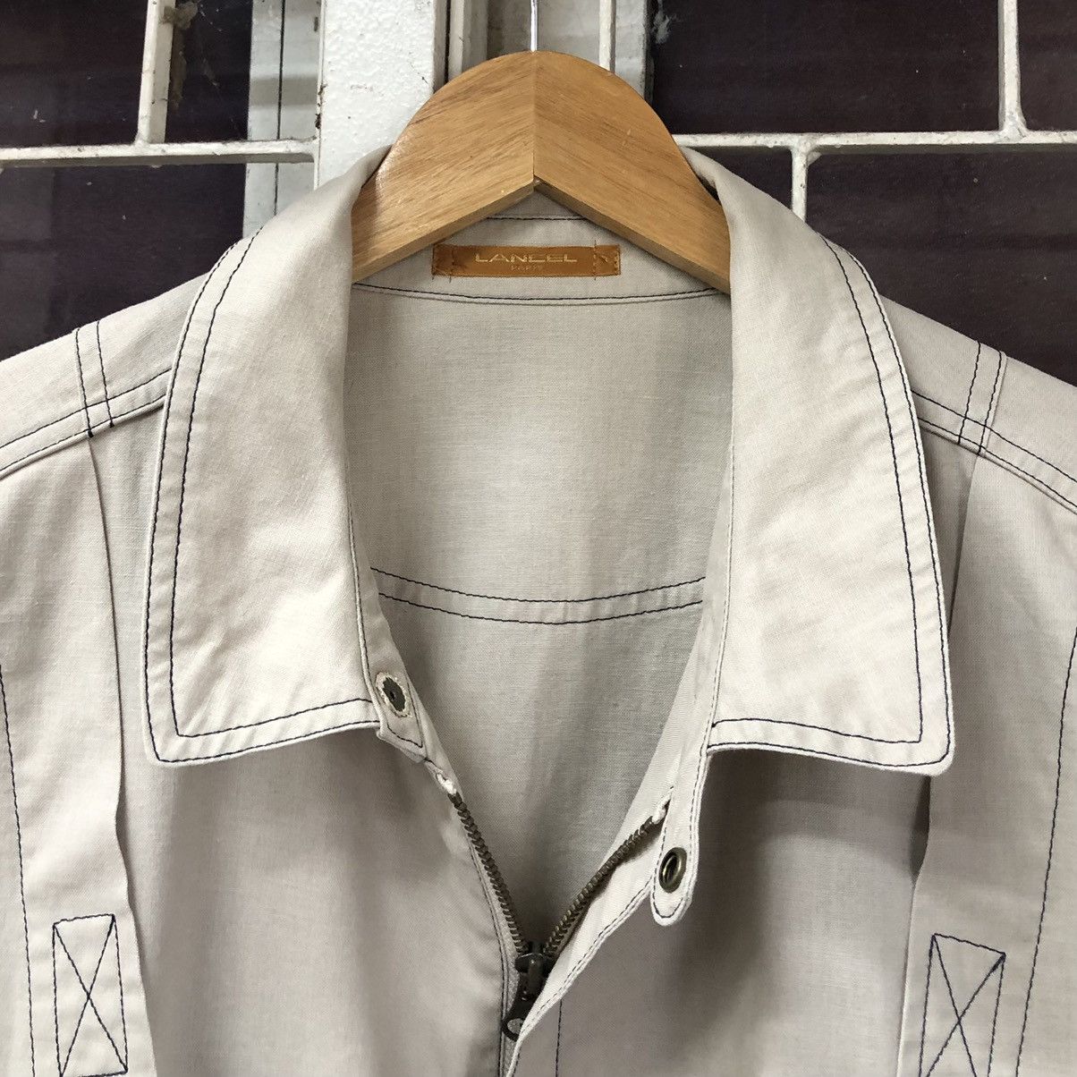 Vintage Vintage LANCER PARIS Zip Up Bomber Jacket Size US L / EU 52-54 / 3 - 15 Thumbnail