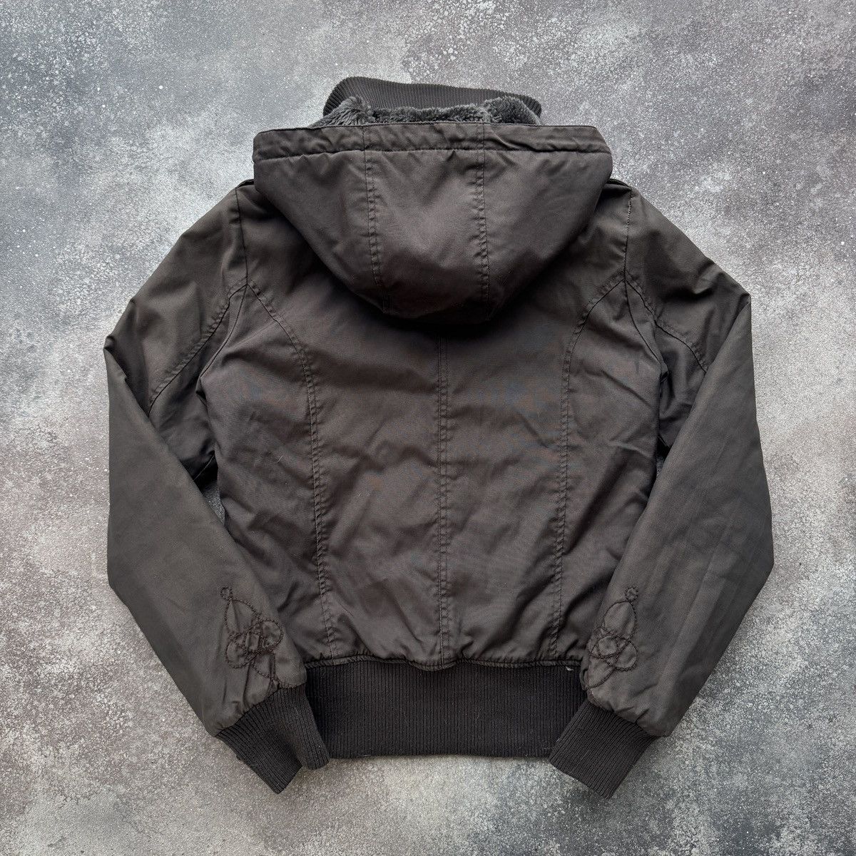 Hysteric Glamour Japan Style Vintage Faux Fur Lined Y2K Utility Bomber Jacket Size M / US 6-8 / IT 42-44 - 11 Thumbnail
