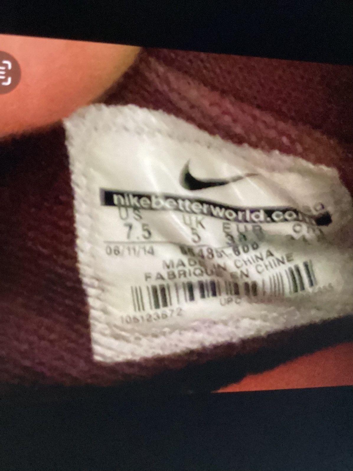 Nike Nike Air Force 1 Ultraforce High burgudy US sz 7.5 used shoe Size US 7.5 / EU 40-41 - 5 Thumbnail