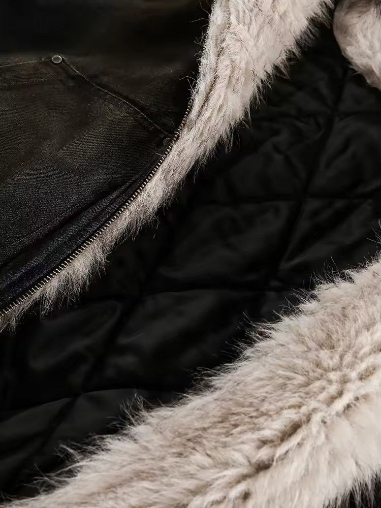 Other Streetwear Washed Retro Patchwork Zipper Winter Jacket Size US XL / EU 56 / 4 - 5 Thumbnail