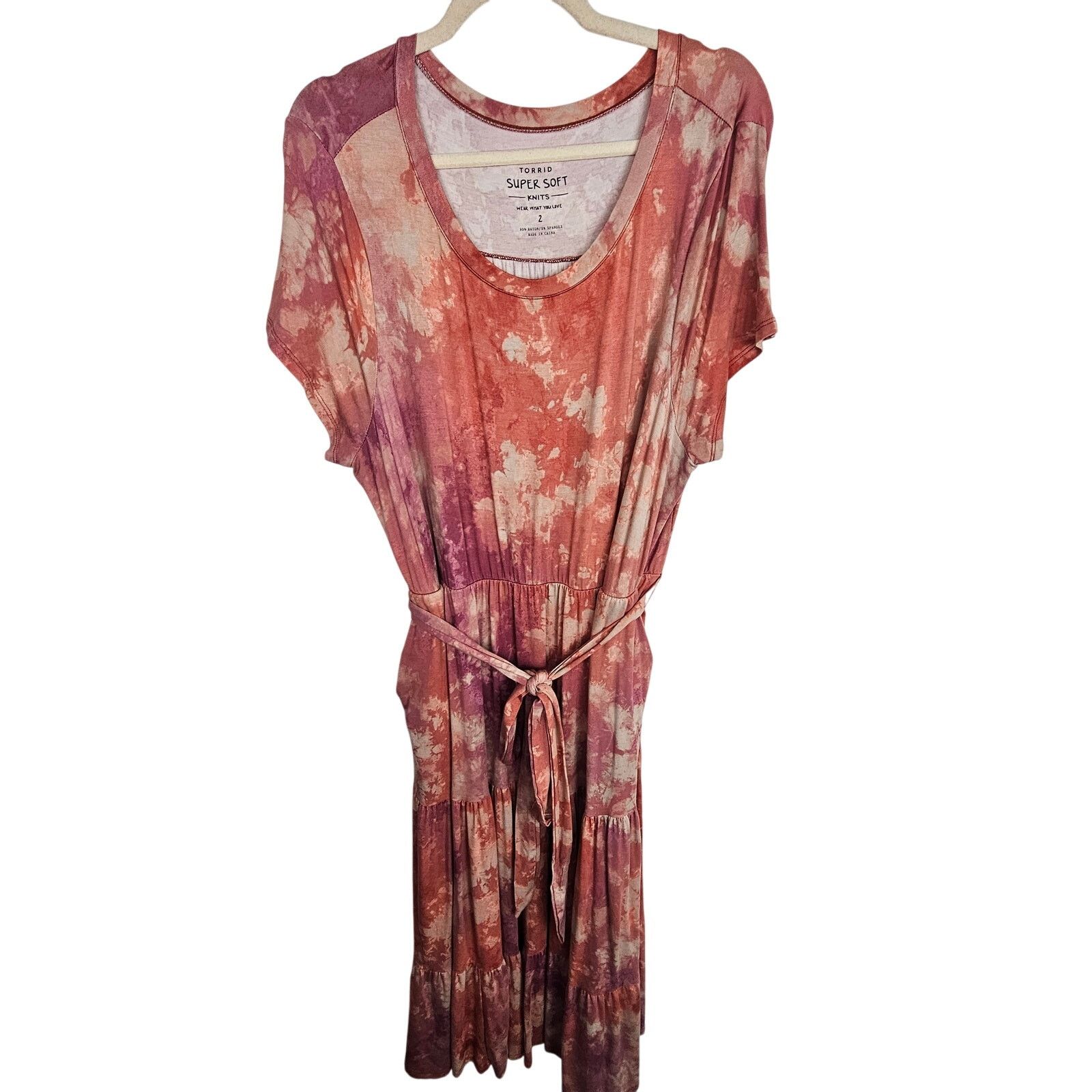 Corridor Torrid Super Soft Knits Stretch Jersey Tiered Skater Dress Size XXL / US 16-18 / IT 52-54 - 2 Thumbnail