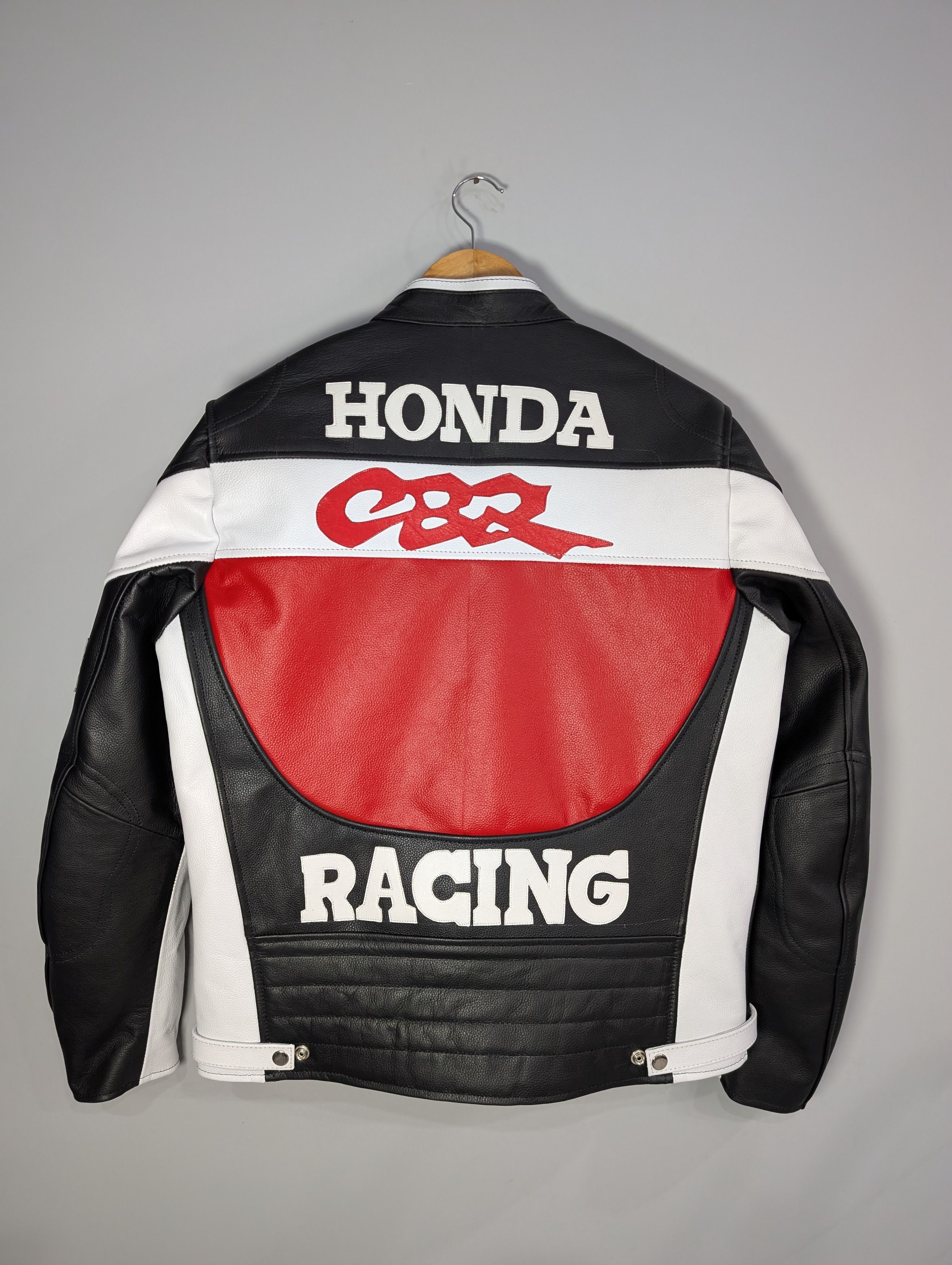 Vintage 🔥Honda🔥 90s Motorcycle Racing Real Cowhide Leather Jacket Size XL / US 12-14 / IT 48-50 - 2 Thumbnail