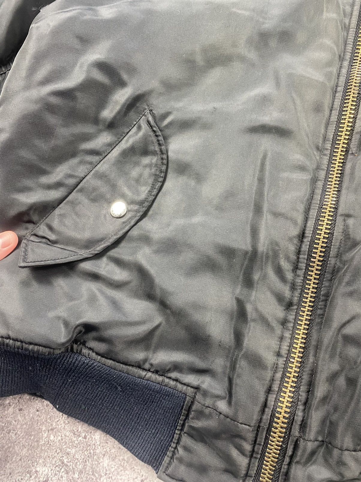 Vintage 90s Boxy MA-1 Military Reversible FADED Bomber DISTRSSED Size US L / EU 52-54 / 3 - 7 Thumbnail