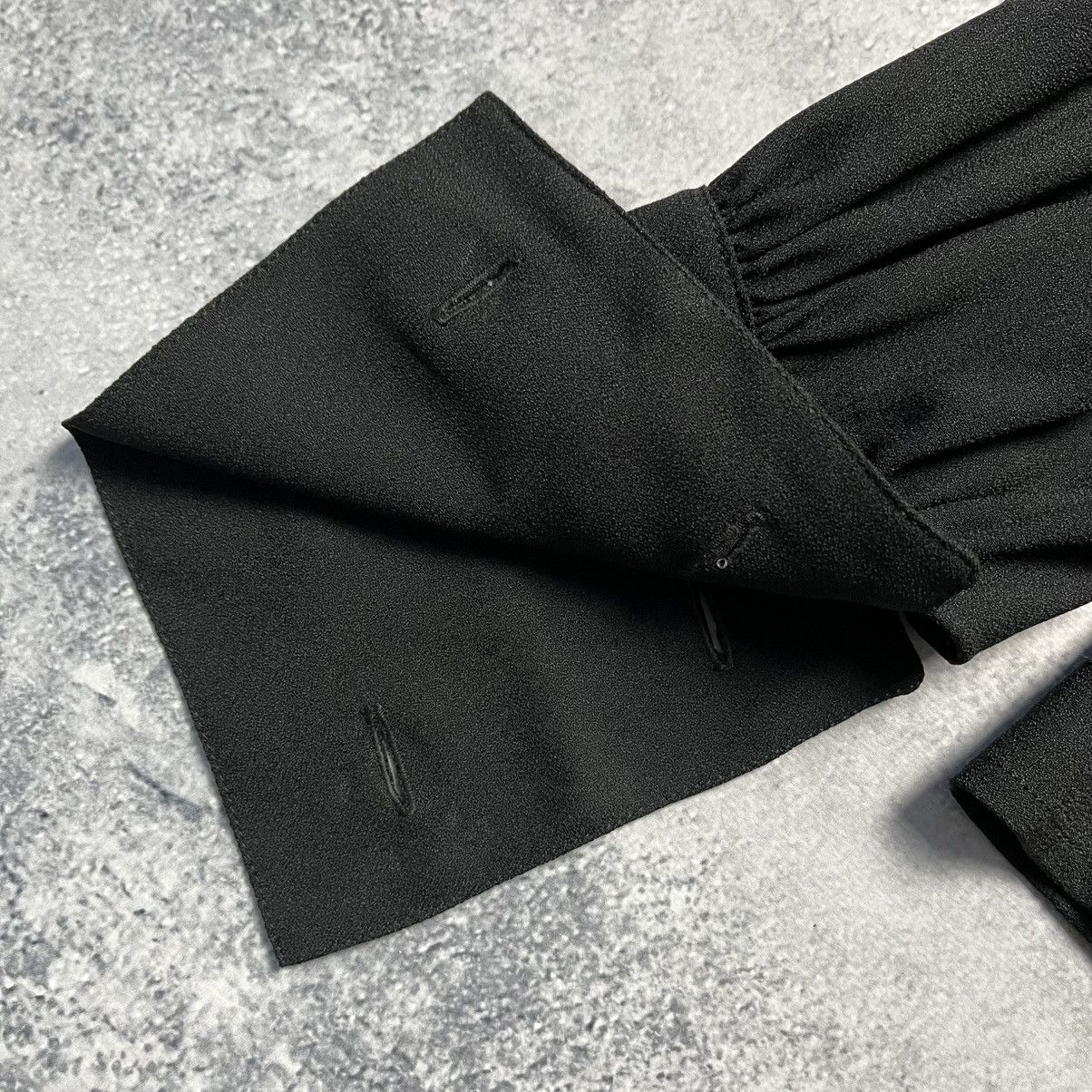 Saint Laurent Paris Vintage 70s Yves Saint Laurent Paris Black Blouse Shirt YSL Size M / US 6-8 / IT 42-44 - 7 Thumbnail