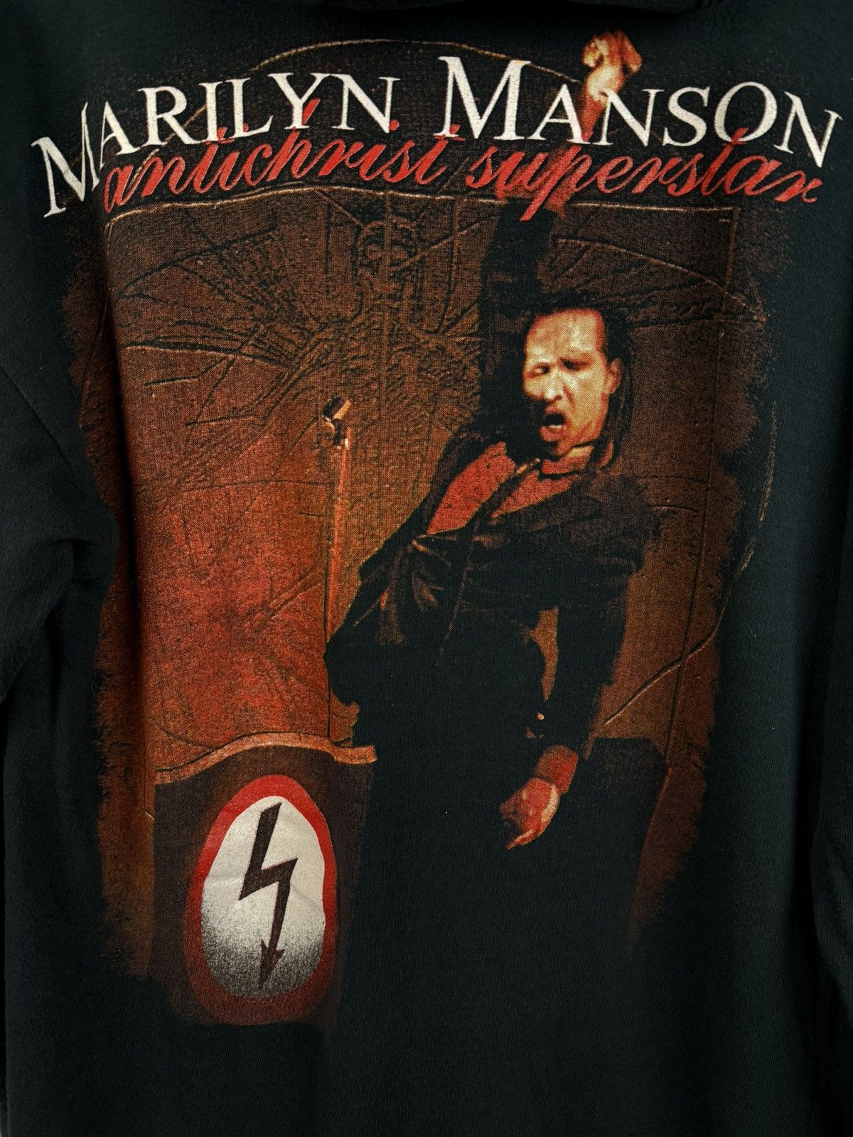 Band Tees 90s Marilyn Manson Antichrist Superstar Euro Boot Hoodie ~M Size US M / EU 48-50 / 2 - 7 Thumbnail