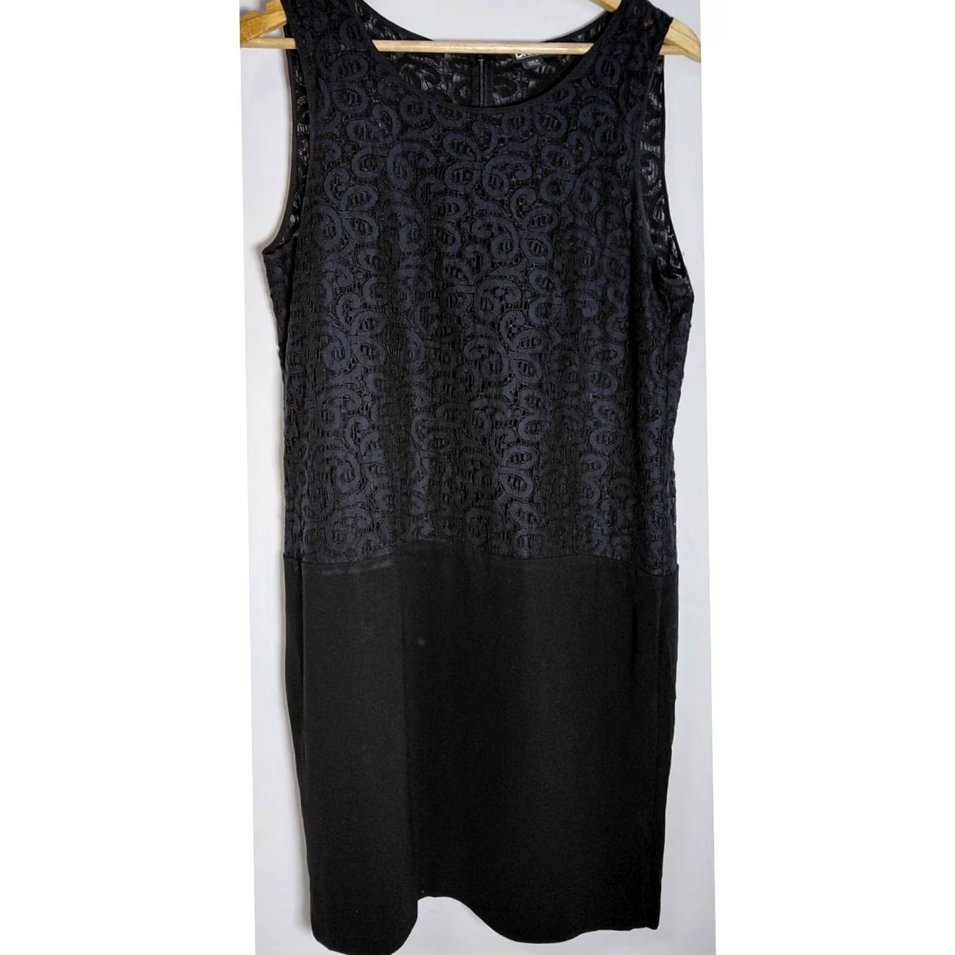 DKNY DKNY Black Sleeveless Dress Solid Polyester Shift Knee Length Women Size M Size M / US 6-8 / IT 42-44 - 2 Thumbnail