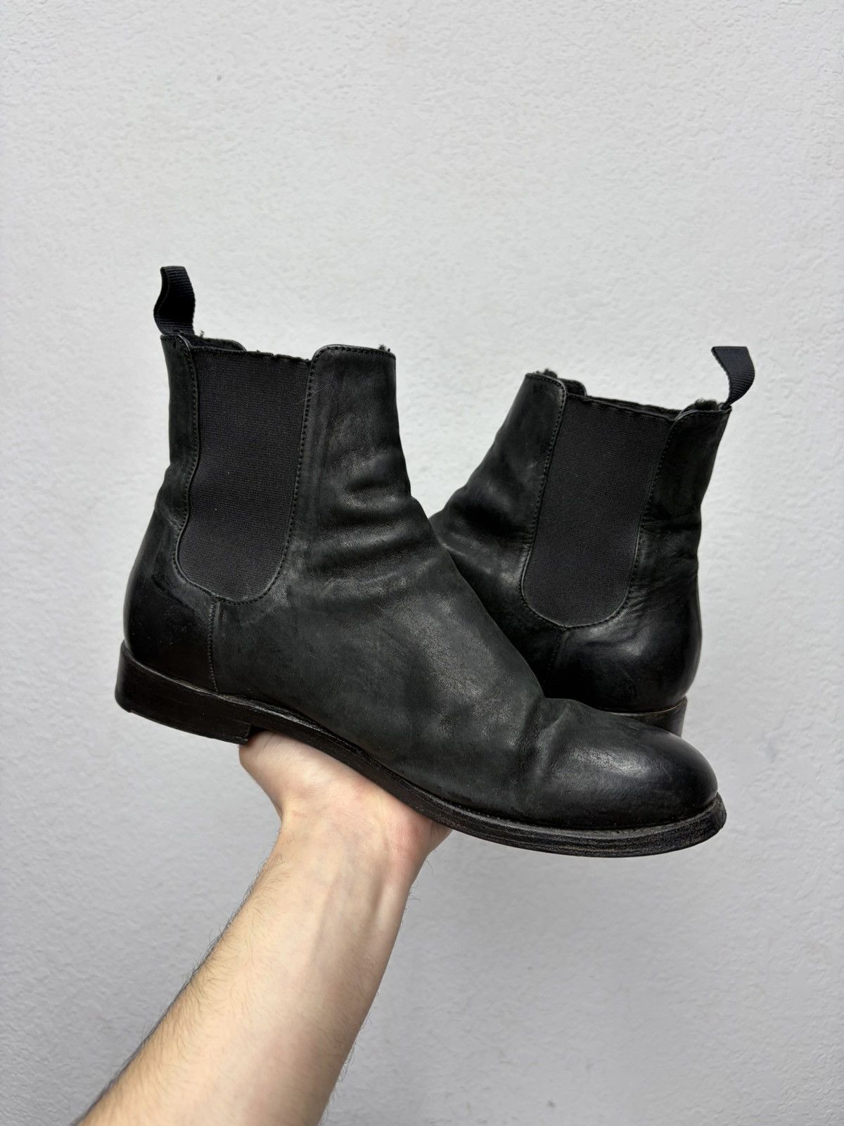 The Last Conspiracy Vintage 00s Guidi CCP Style Distressed Leather Biker Boots Size US 8 / EU 41 - 13 Thumbnail