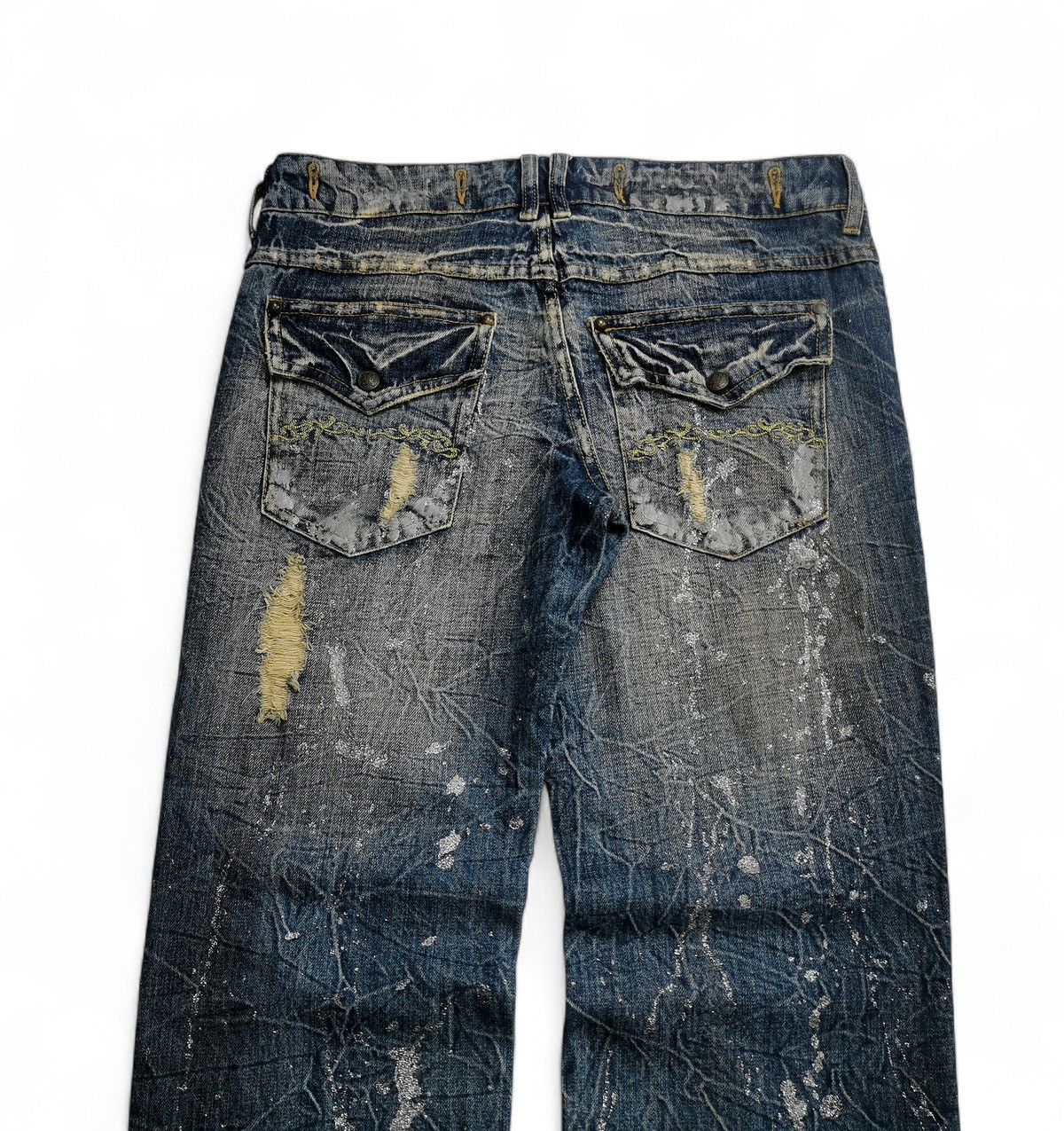 Japanese Brand Flare Jeans MIDAS MACHIAVEL ANY THING Like Undercover Denim Size US 32 / EU 48 - 3 Thumbnail