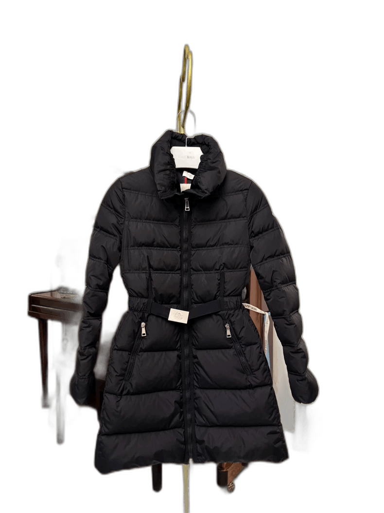 Moncler Moncler Black Waist Belt Down Jacket-yf Size US XXS / EU 40 - 1 Thumbnail