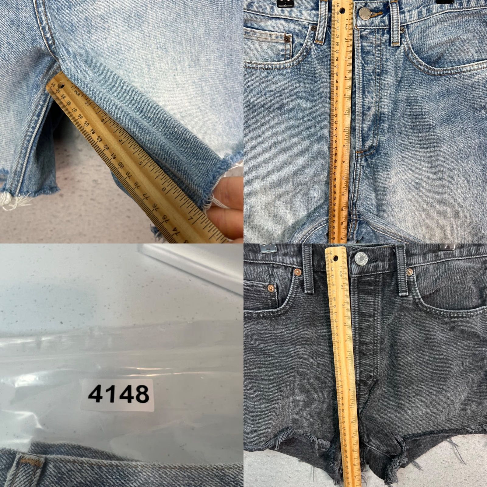 Denime Denim Forum Bermuda Shorts Light Wash 29 Denim Forum 5-Pocket Distressed Hem High Rise Adult Womens Regular Size 29" - 8 Thumbnail