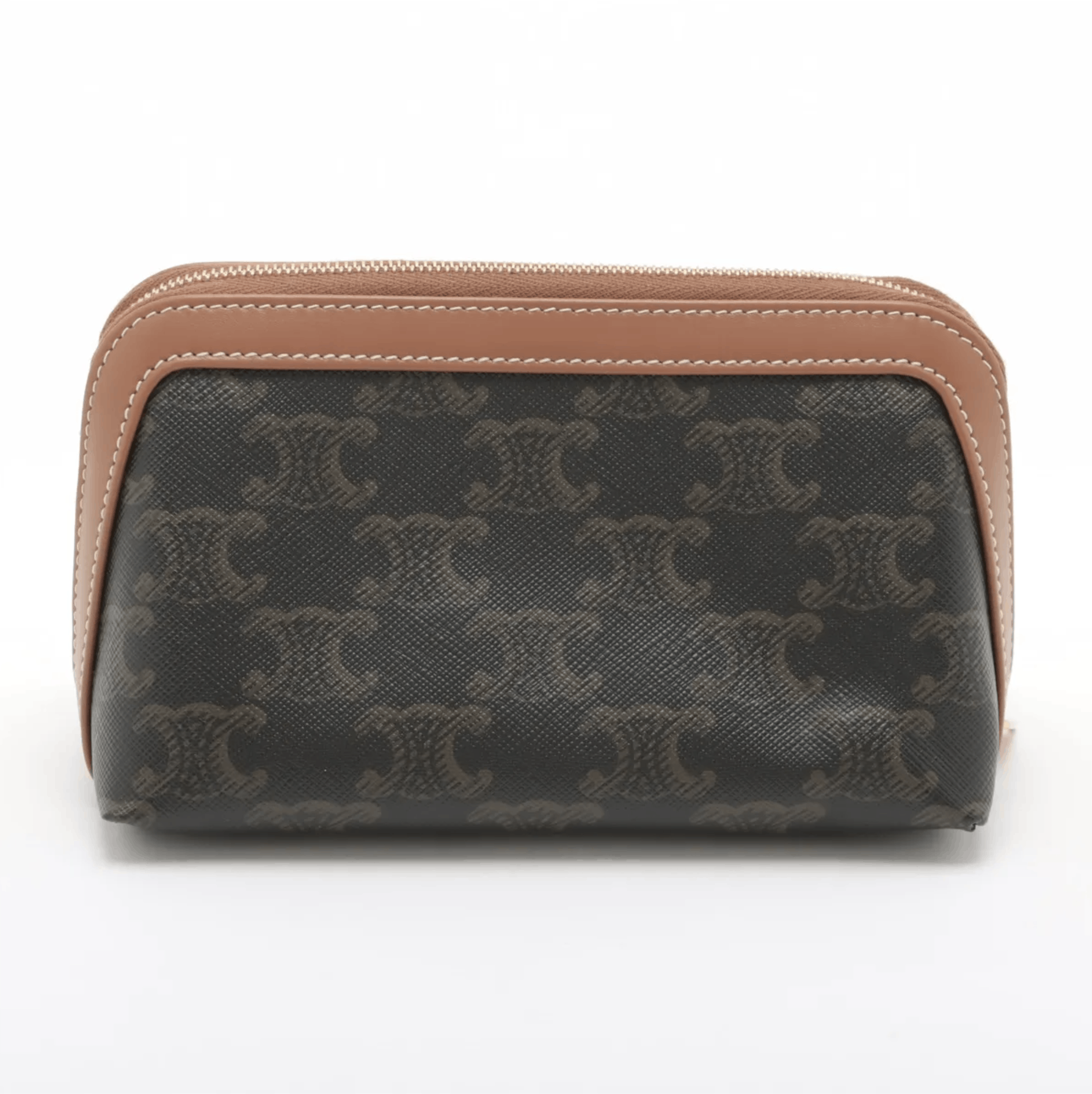 Celine Triomphe Canvas Leather Pouch Brown, Multicolor