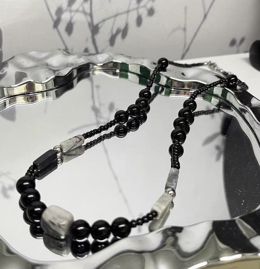 Japanese Brand × Jewelry Retro punk fashion stone beads chain choker necklace Size ONE SIZE - 3 Thumbnail