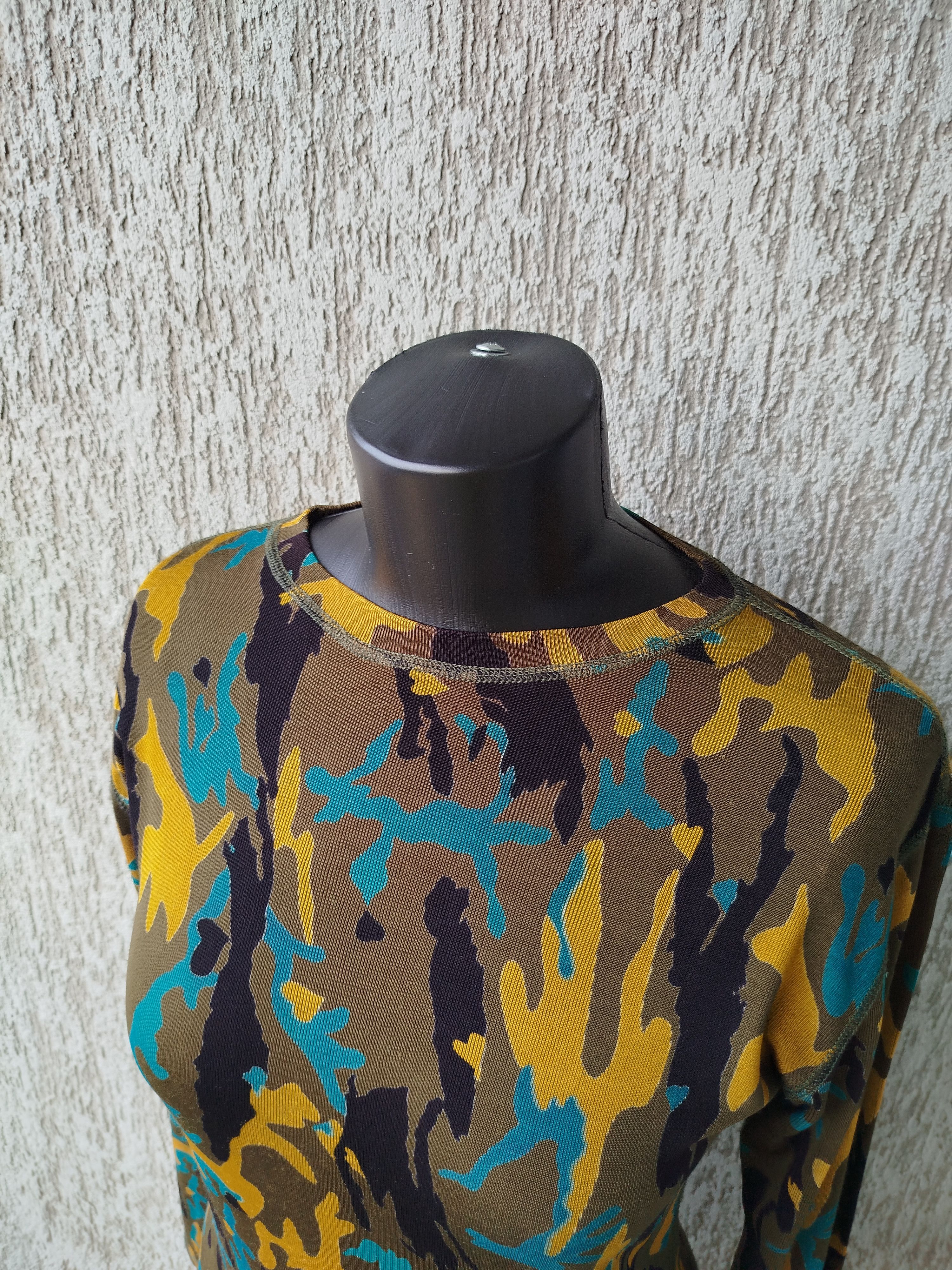 Jean Paul Gaultier Gaultier Junior Dress Camouflage Ribbed Vintage 90s Size M / US 6-8 / IT 42-44 - 3 Thumbnail