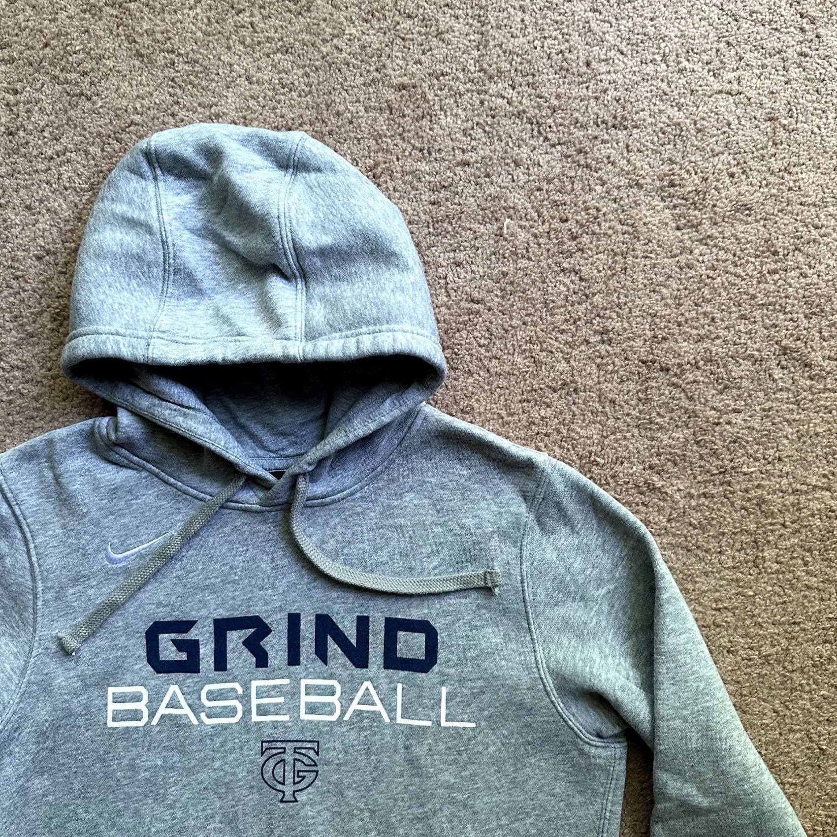 Nike Nike Hoodie Sweatshirt Pullover Grind Baseball Grey Mens Small Size US S / EU 44-46 / 1 - 4 Thumbnail