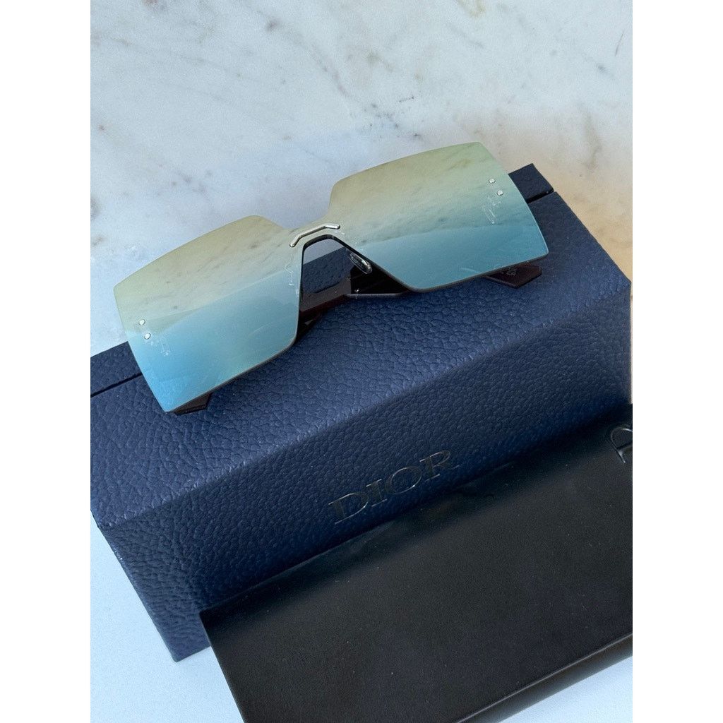 Dior NEW Dior DiorClub M5U Rimless Square Sunglasses Gold Mirror Size ONE SIZE - 4 Thumbnail