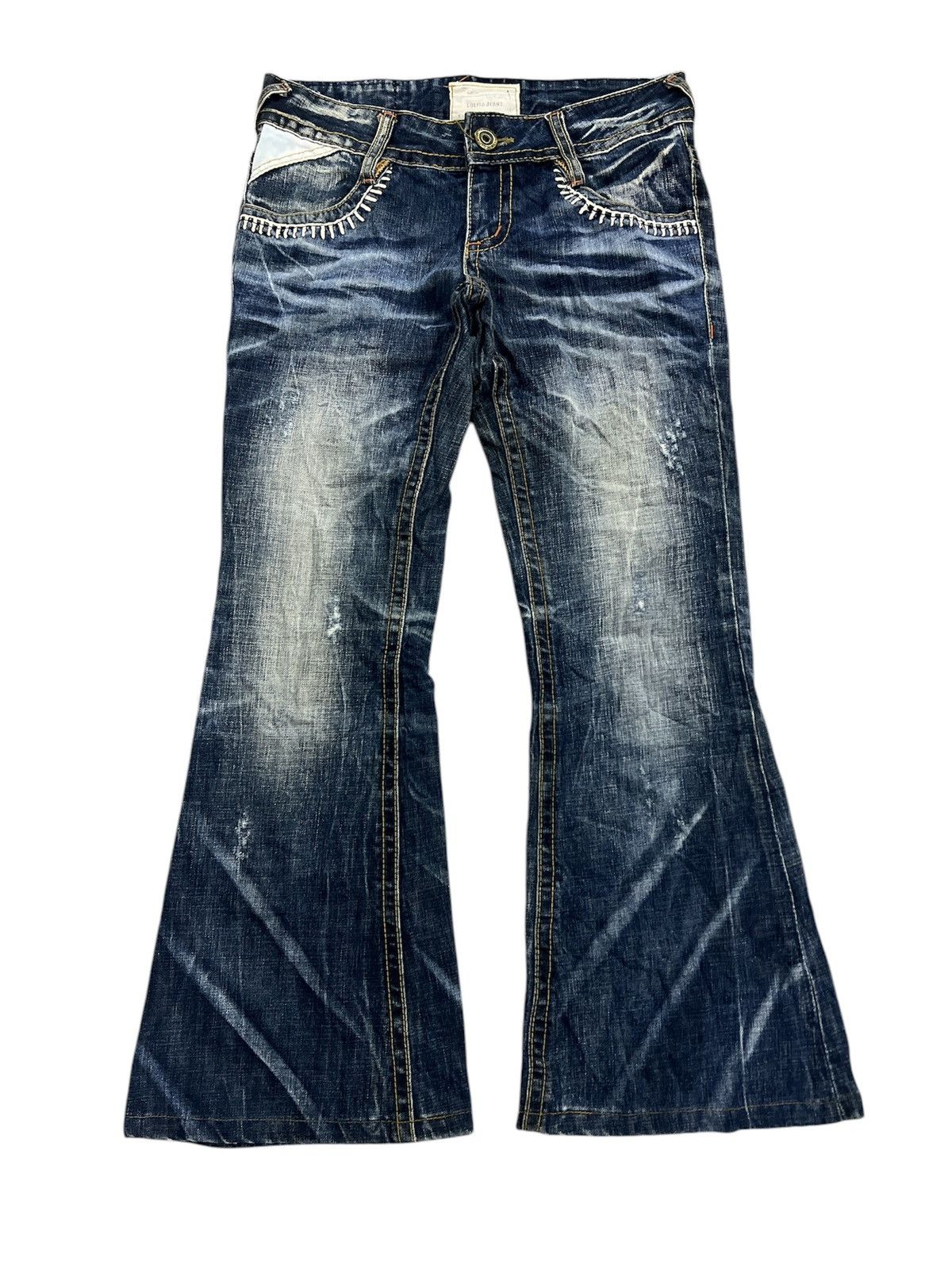 Japanese Brand FLARED🔥LOLITA DISTRESSED DENIM PANT Size US 28 / EU 44 - 1 Thumbnail