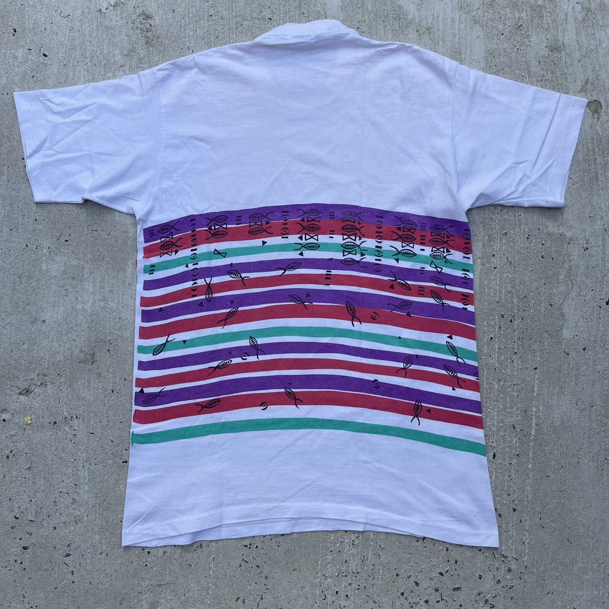 Vintage Vintage 90s JANZTEN Stripe Single Stitch Shirt Size US XL / EU 56 / 4 - 5 Thumbnail