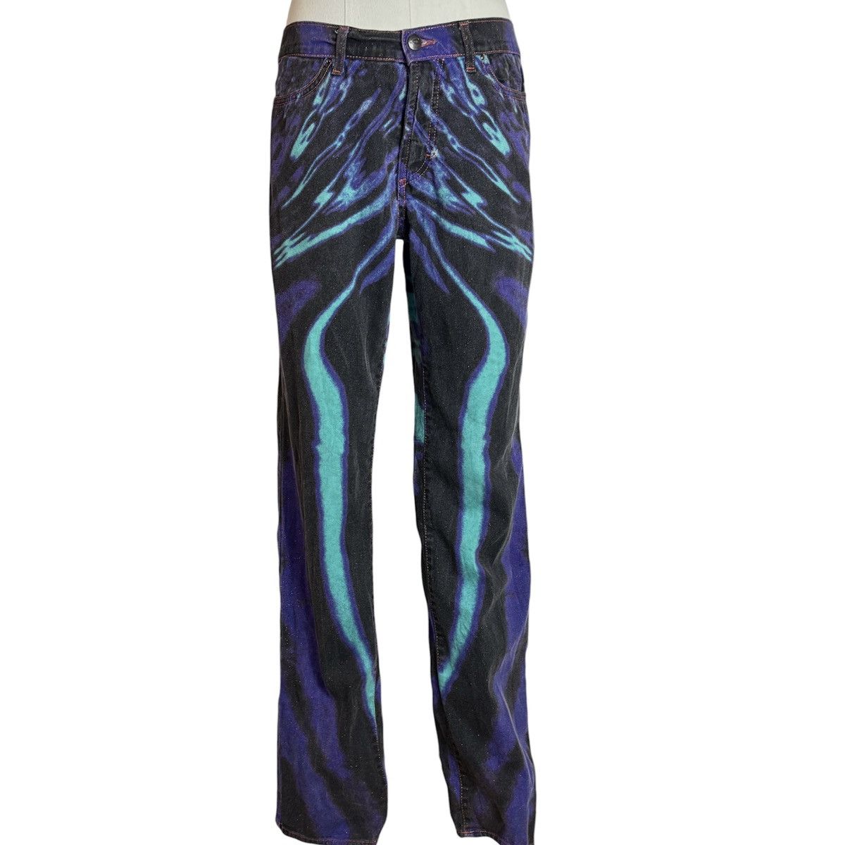 Just Cavalli Vintage 00s Just Cavalli psychedelic jeans Size 29" - 1 Thumbnail