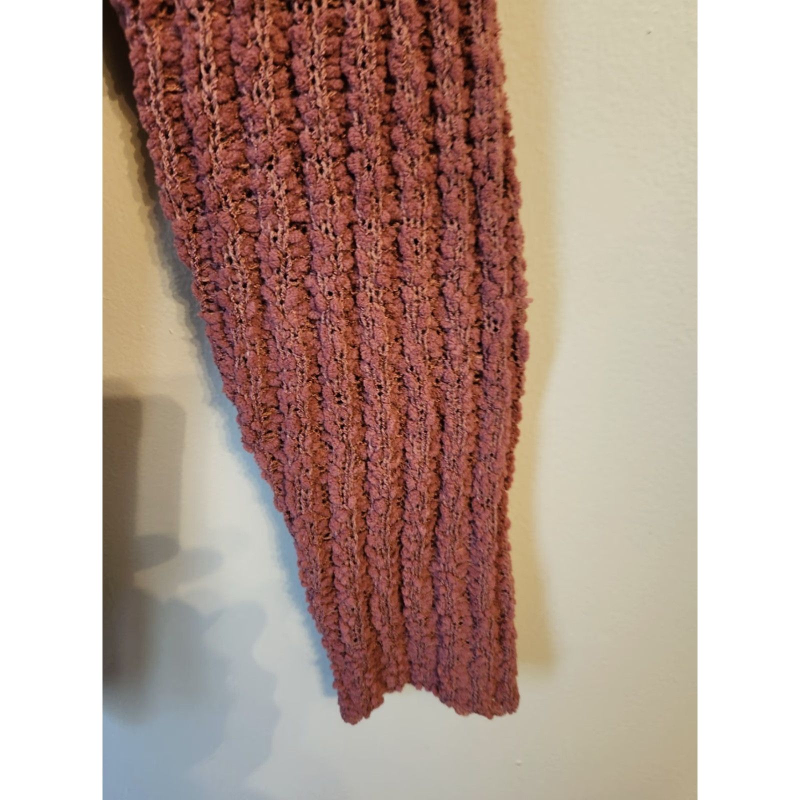 Pinko Wallpapher Pink Ribbed Popcorn Long Sleeve Sweater 2X XXL Women's Pullover Split Round Neck Casual Knit Size XXL / US 16-18 / IT 52-54 - 4 Thumbnail