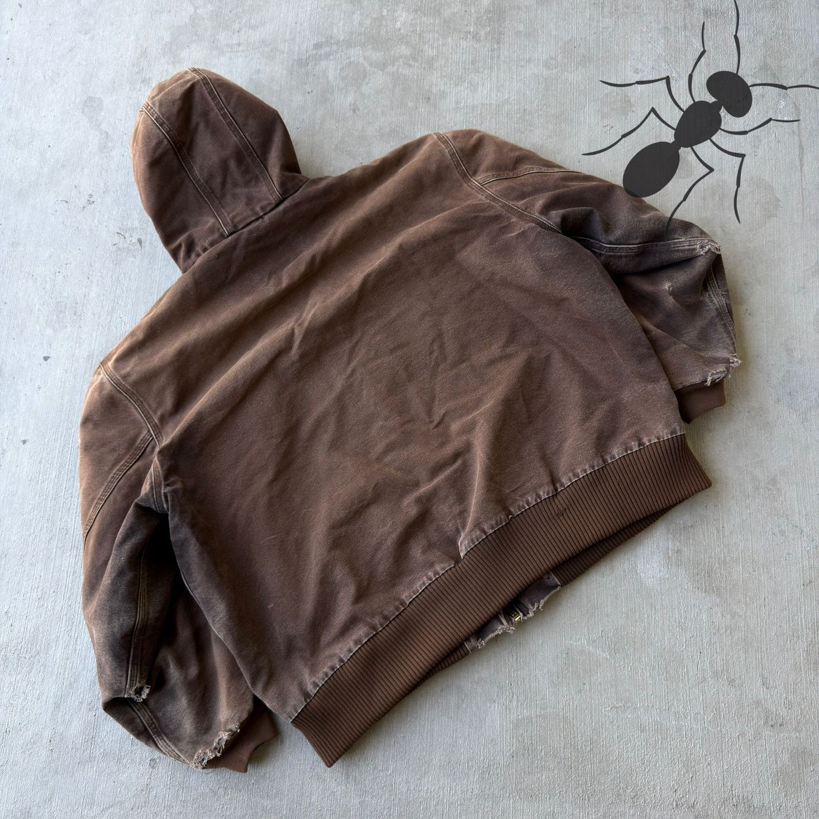 Carhartt × Vintage Carhartt J130 DKB brown hooded work wear jacket Size US XXL / EU 58 / 5 - 6 Thumbnail