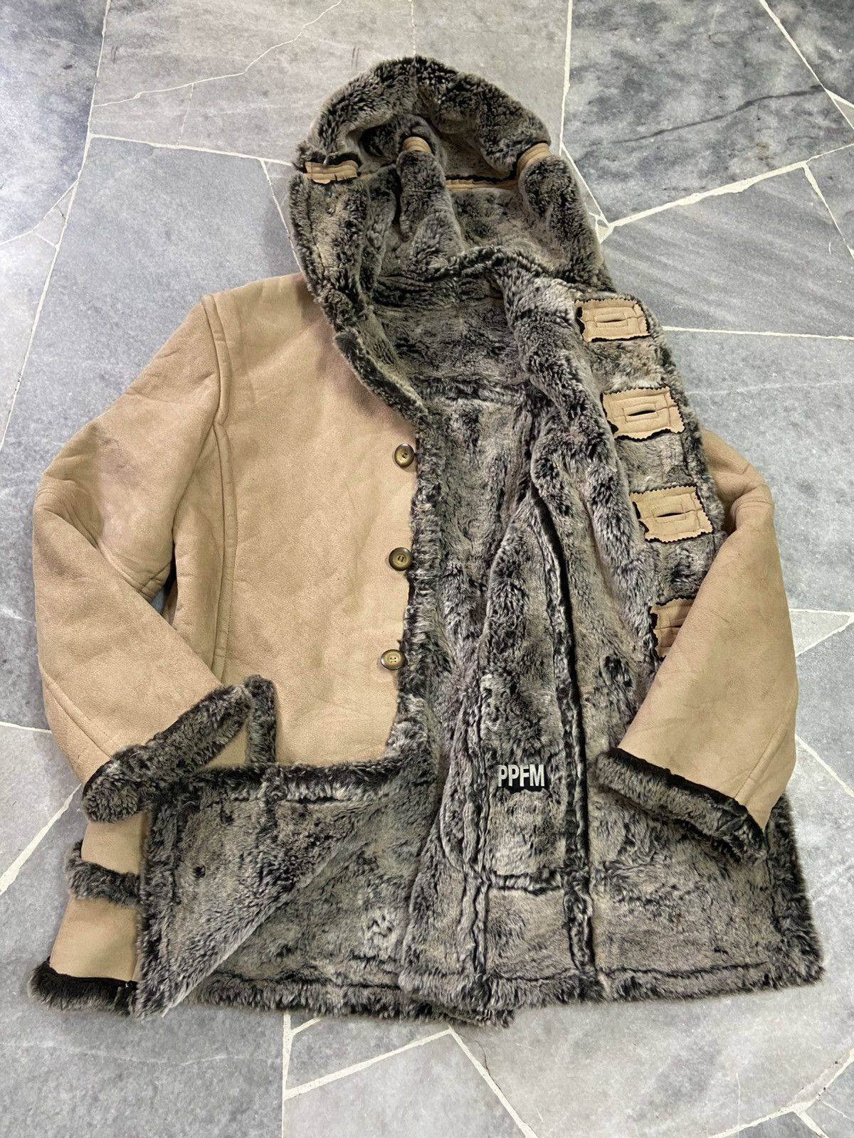 PPFM PPFM Velvet Shearling Parka Hoodie Heavy Jacket Size US M / EU 48-50 / 2 - 3 Thumbnail