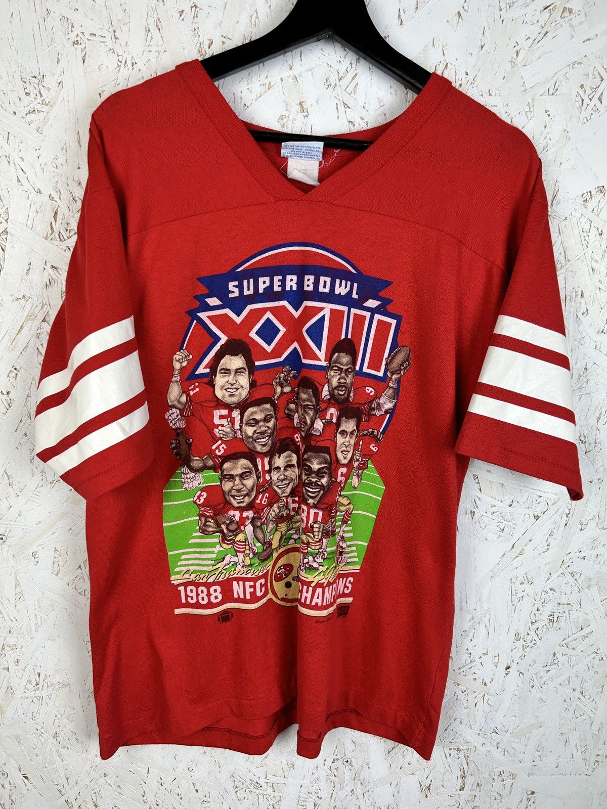 Salem Sportswear 80s Salem San Francisco 49ERS Super Bowl 1988 T-Shirt Size US L / EU 52-54 / 3 - 1 Thumbnail