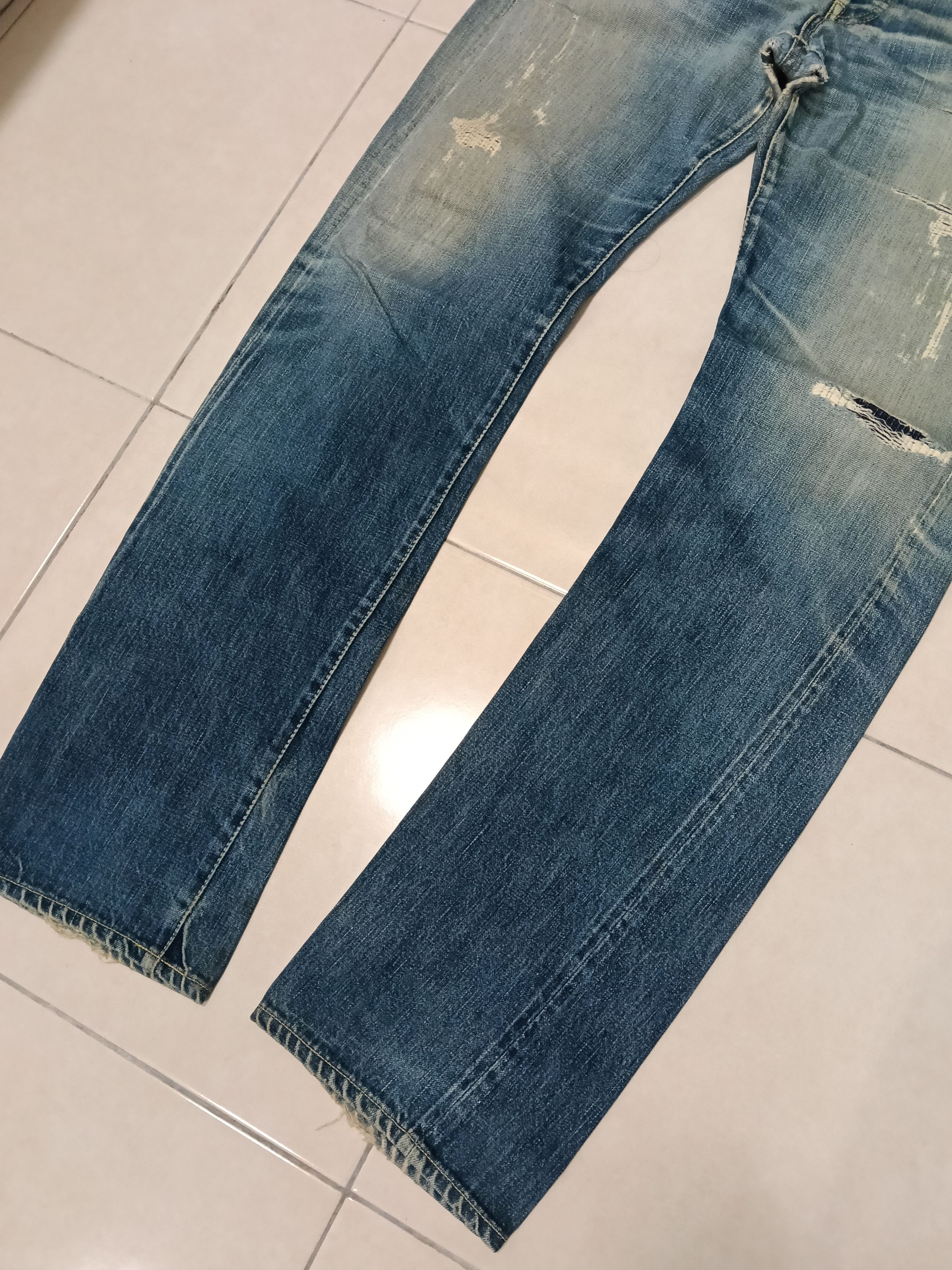 Blue Blue Japan 💥Flared Tabloid News Selvedge Japanese Denim💥💥 Size US 34 / EU 50 - 4 Thumbnail