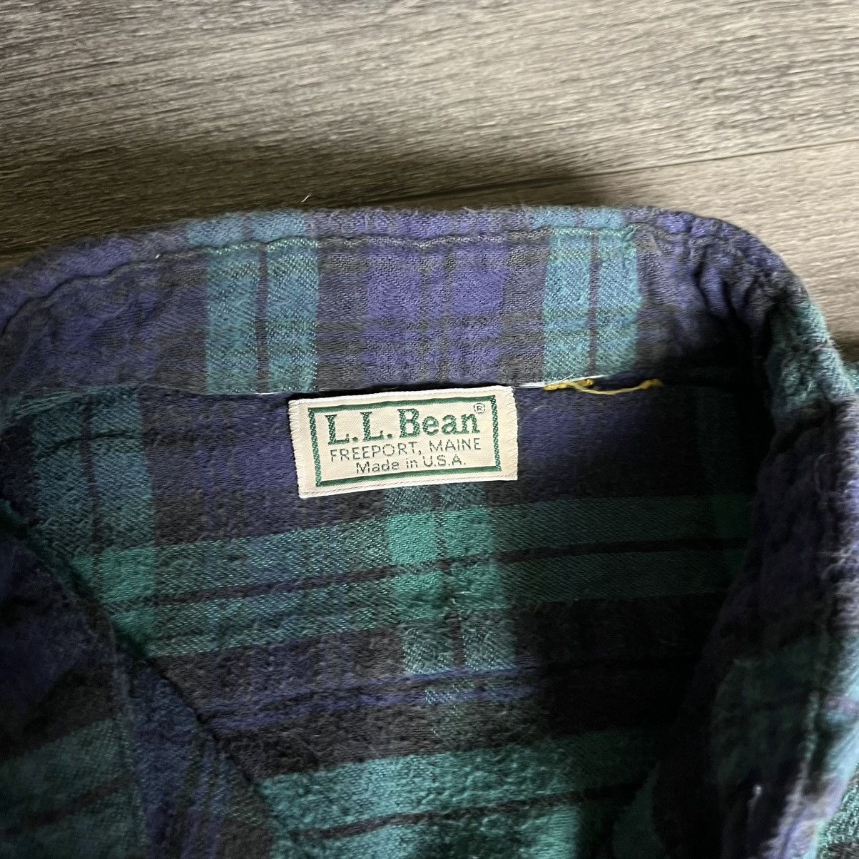 L.L. Bean Vintage 90s L.L. Bean Green/Blue Plaid Flannel Button Shirt Size US XL / EU 56 / 4 - 6 Thumbnail