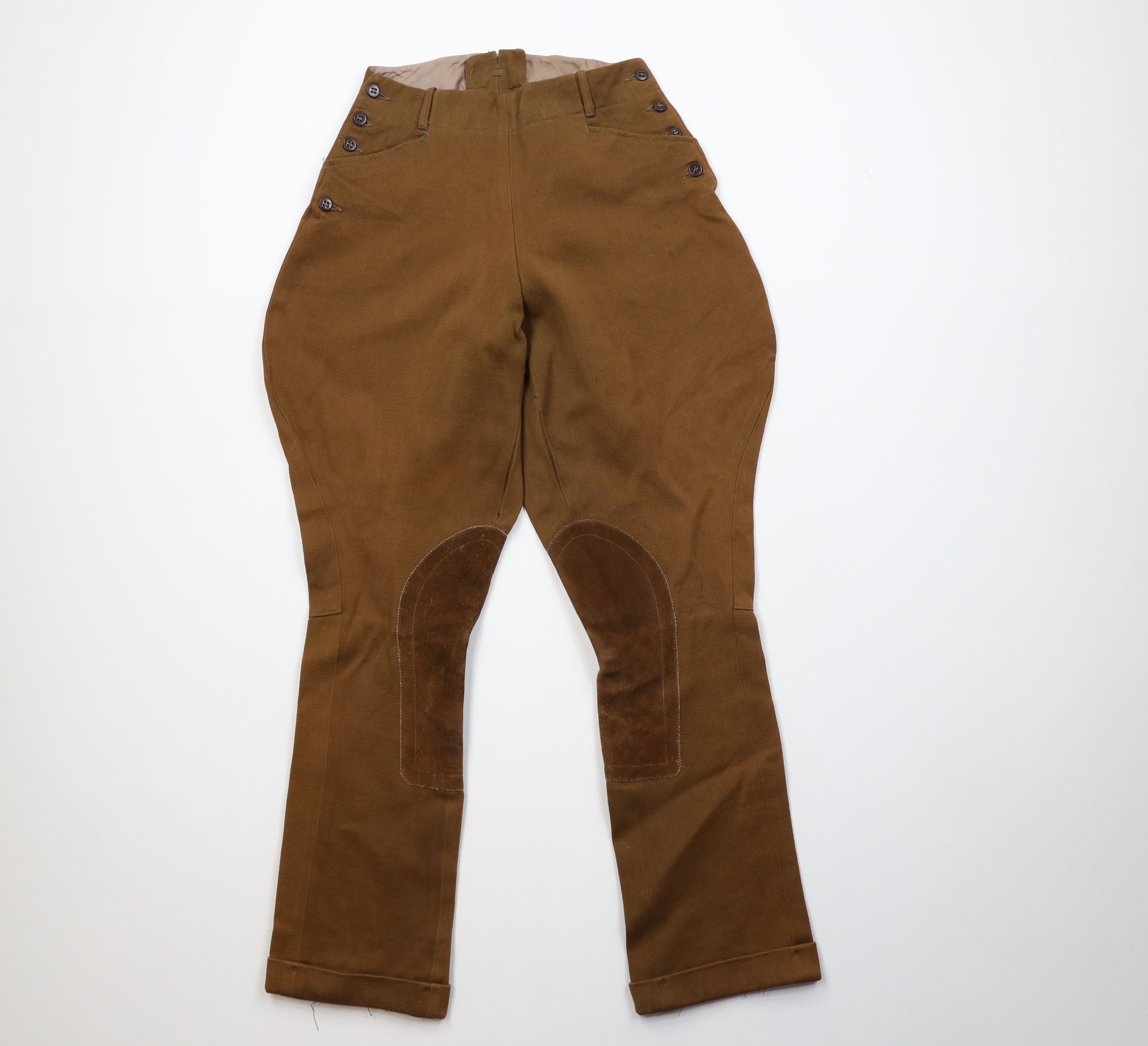 Vintage Vintage 20s 30s Suede Leather Horse Riding Pants Breeches Size 25" / US 0 / IT 36 - 1 Thumbnail