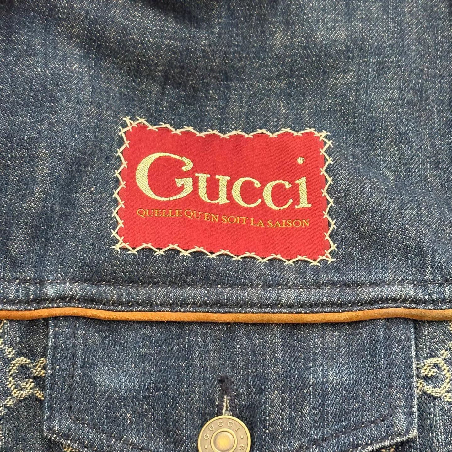 Gucci Gucci All-Over GG Embroidered Denim Jacket Blue 50 Size US M / EU 48-50 / 2 - 6 Thumbnail