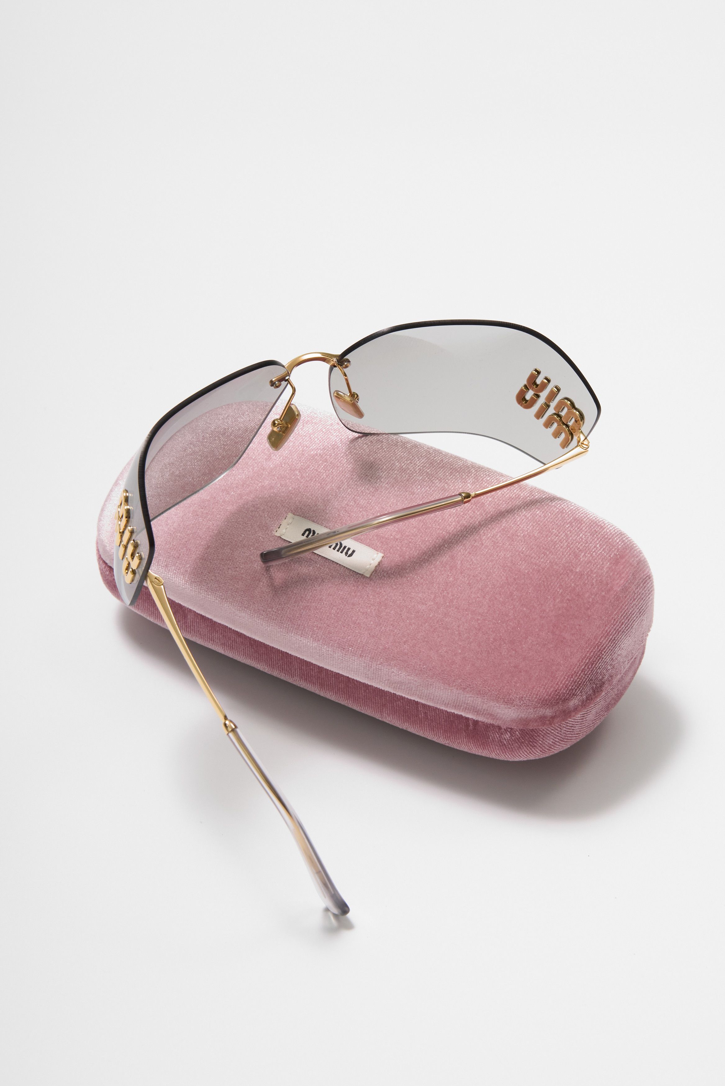 Miu Miu MIU MIU MU 54YS 5AK30B Sunglasses LIGHT GREY Size ONE SIZE - 3 Thumbnail