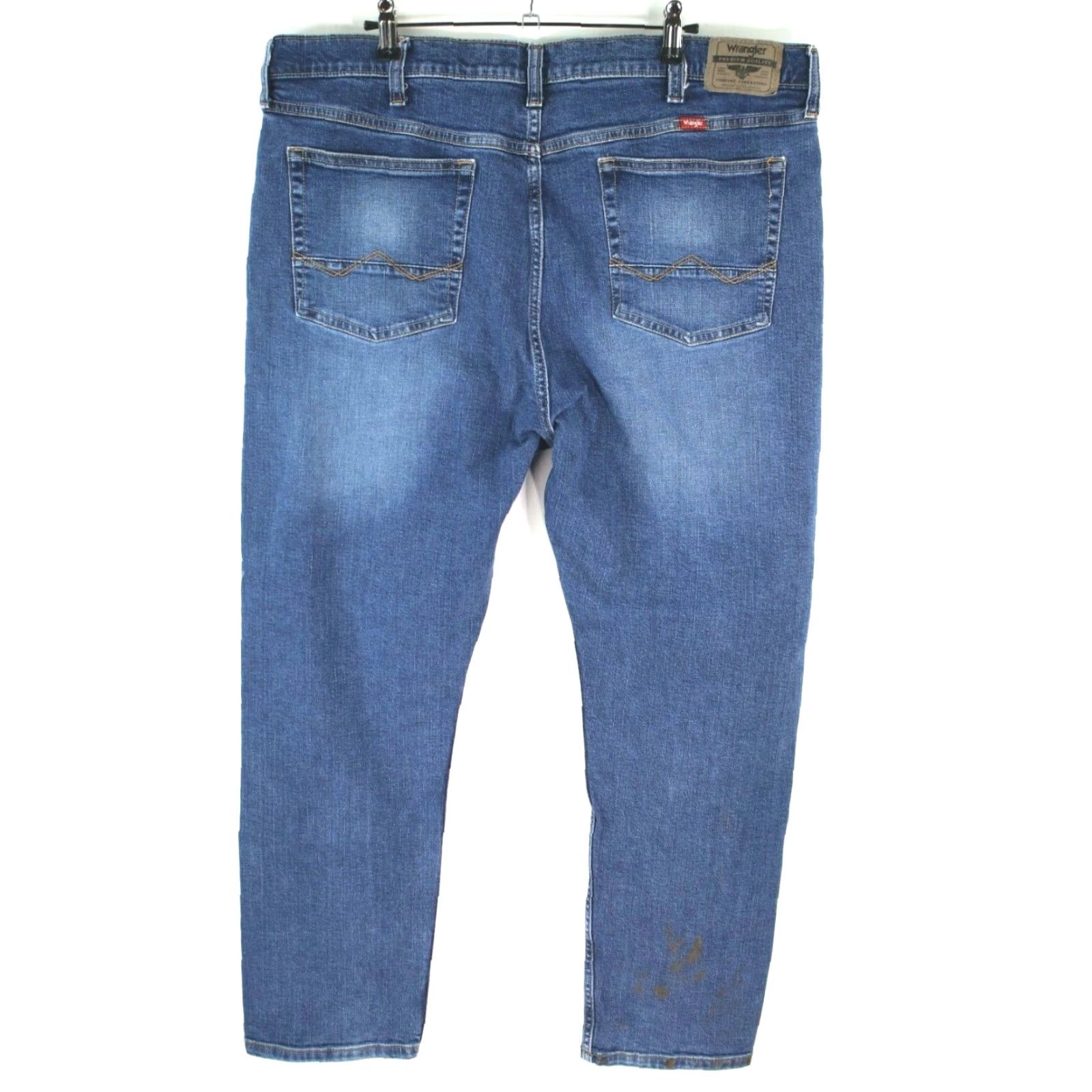 Wrangler Wrangler Jeans Men's 40X30 Blue Denim Stretch Regular Tapered 5-Pocket Belt Loops Button Mens Size US 40 / EU 56 - 3 Thumbnail