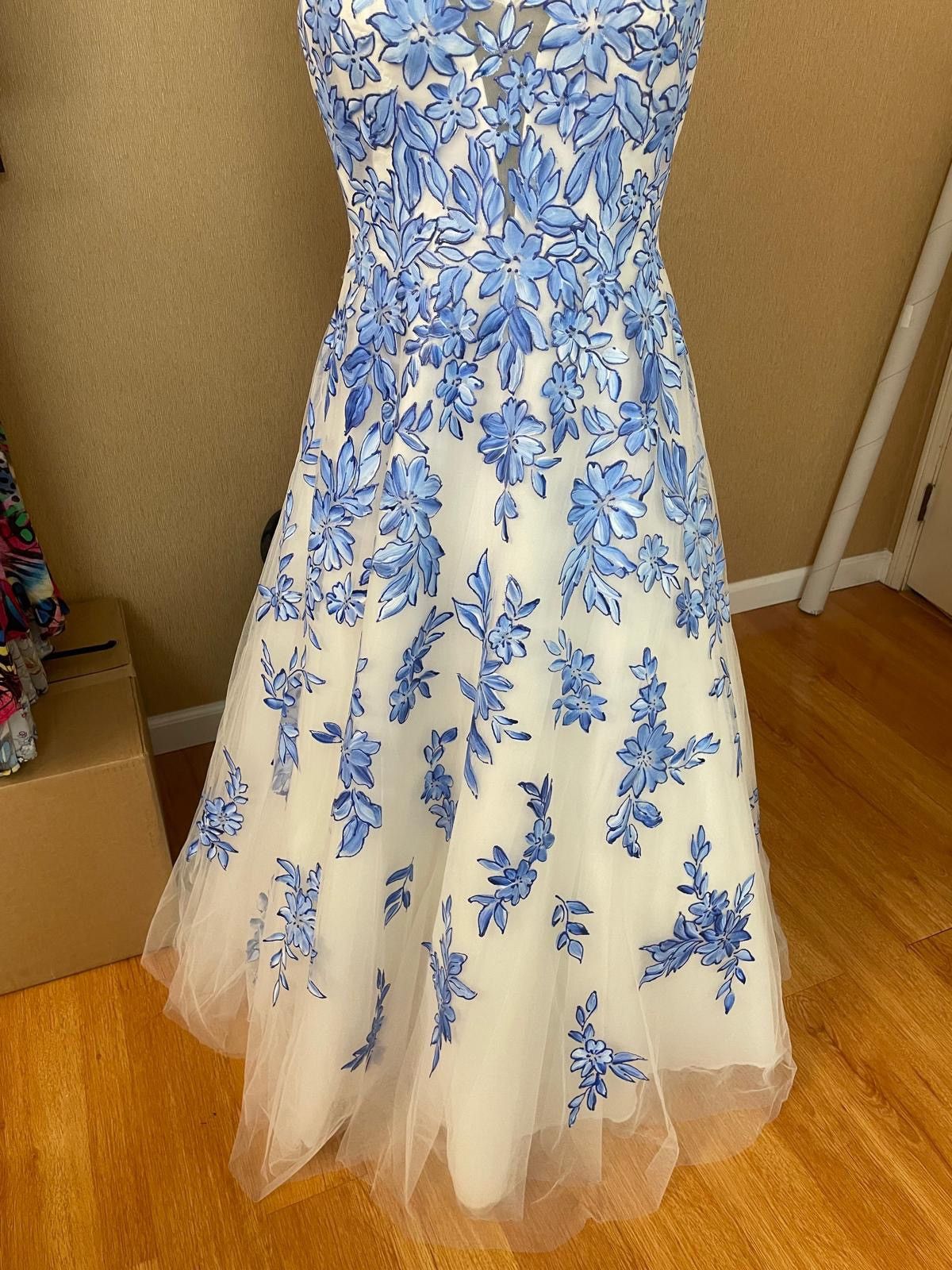 Other White and blue floral embroidered dress Size XL / US 12-14 / IT 48-50 - 9 Thumbnail