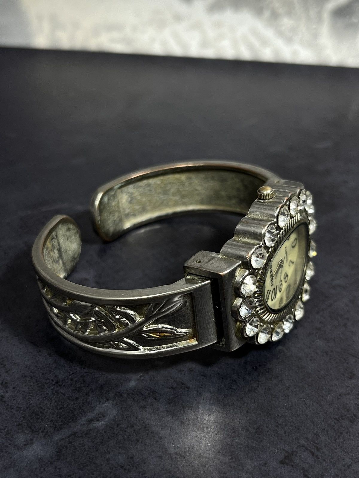Jewelry Jiersi Rhinestone Cuff Watch, Vintage Style, Japanese Brand Size ONE SIZE - 7 Thumbnail
