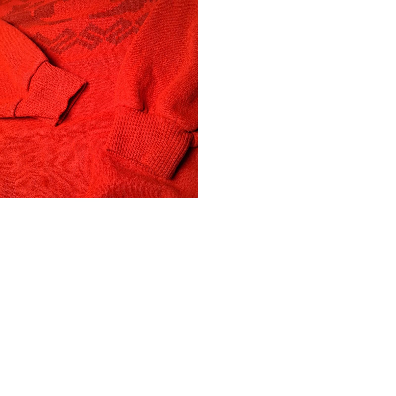 Griffin VINTAGE VA-HO Sweatshirt Small Women Red Mock Neck Griffin Pattern Pullover Knit Long Sleeve Autumn Winter Spring Cozyarna Size S / US 4 / IT 40 - 10 Thumbnail