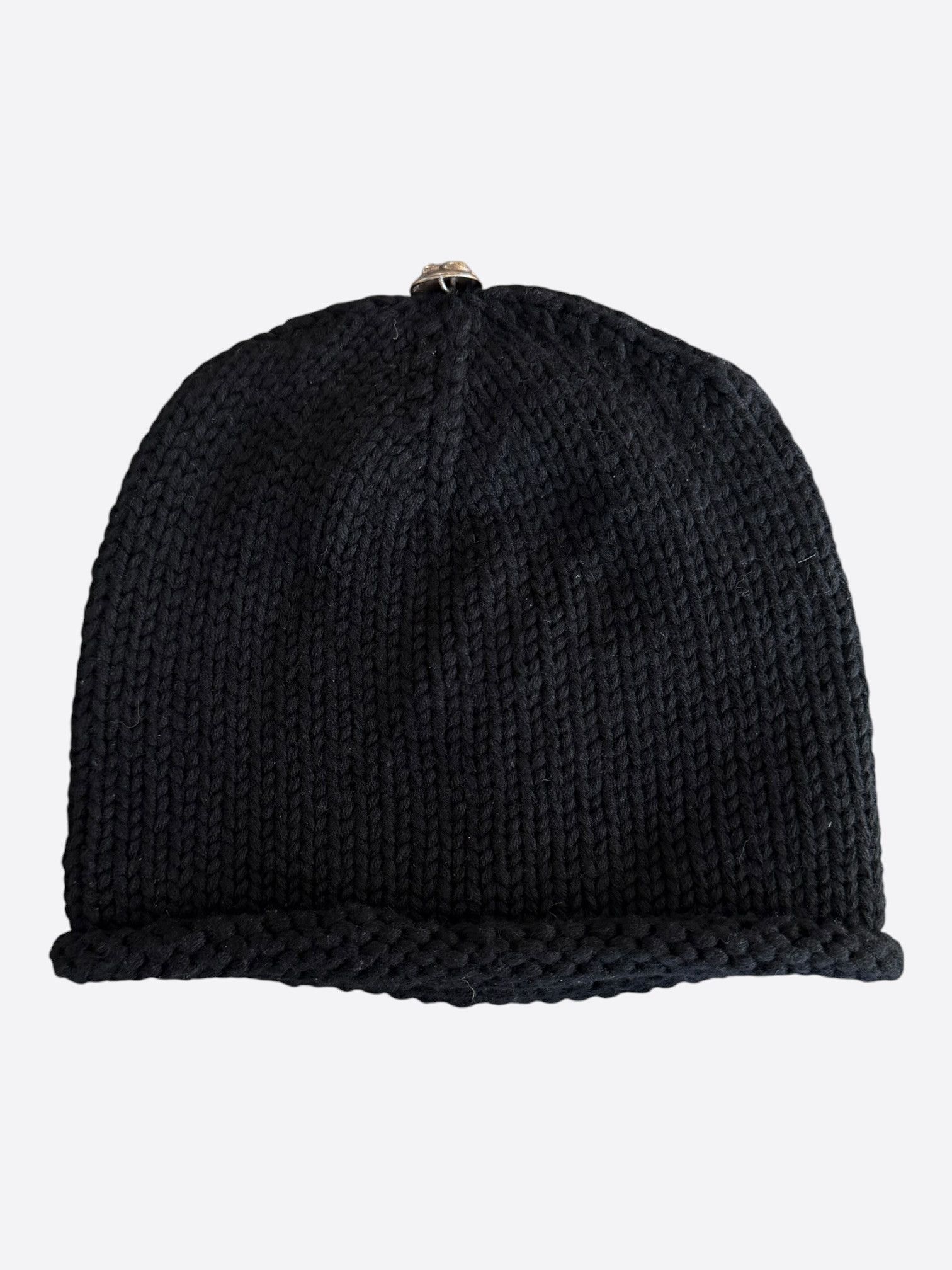 Chrome Hearts Chrome Hearts Black Fleur Patch Cashmere Beanie Size ONE SIZE - 2 Thumbnail