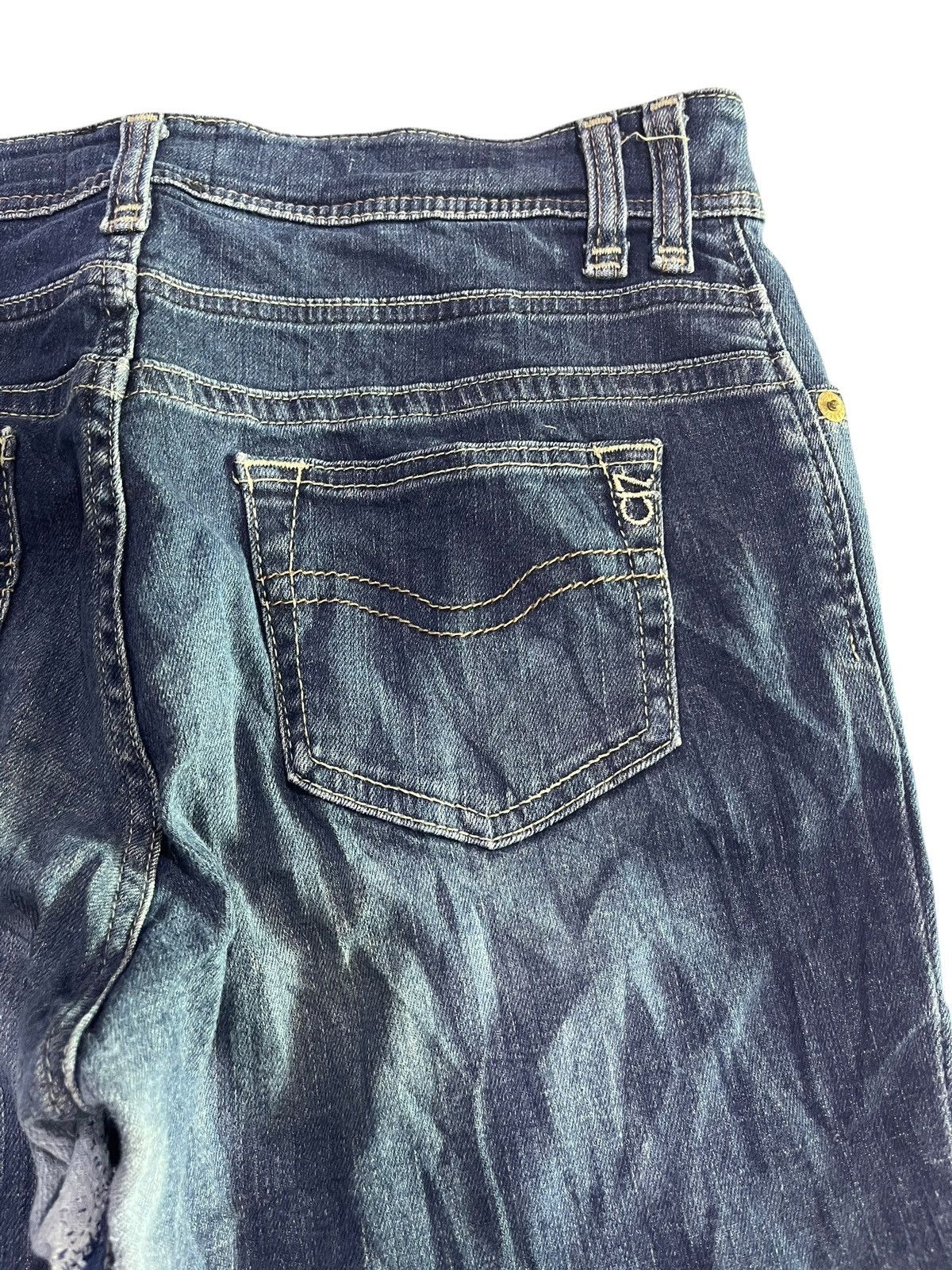 Japanese Brand 🇯🇵 FLARE Y2K C SEVENTEEN DENIM JEANS Size US 35 - 14 Thumbnail