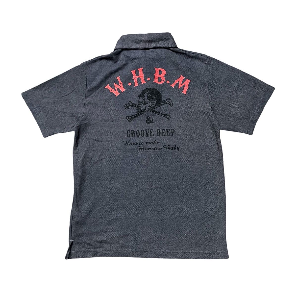 Japanese Brand × Neighborhood × Vintage 💥W.H.B.M & Groove Deep Skulls Backhit Polo Tees Size US S / EU 44-46 / 1 - 2 Thumbnail