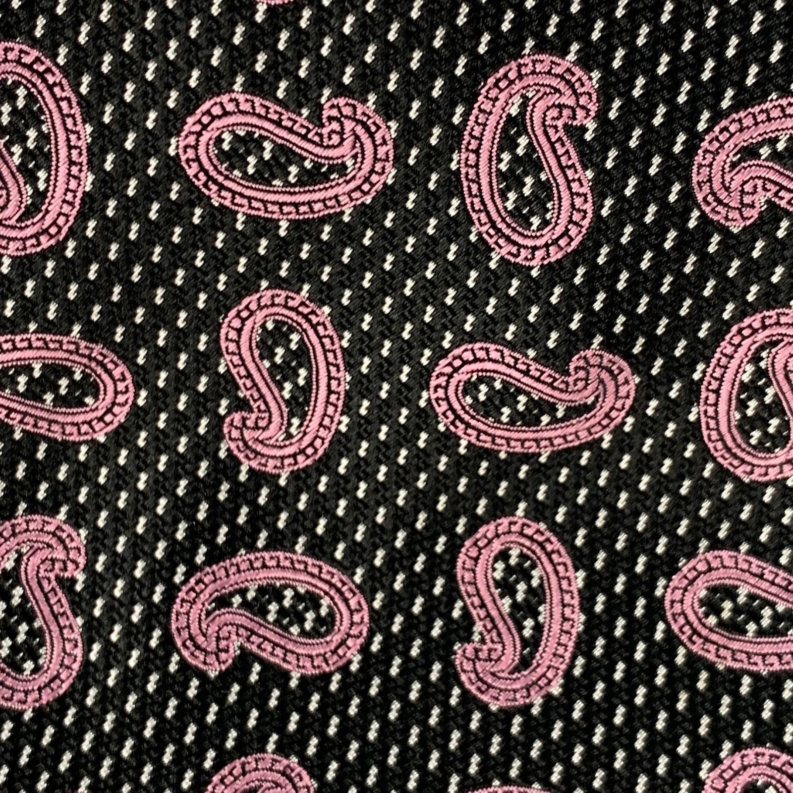Ermenegildo Zegna ERMENEGILDO ZEGNA Black Purple Paisley Silk Tie Size ONE SIZE - 3 Thumbnail