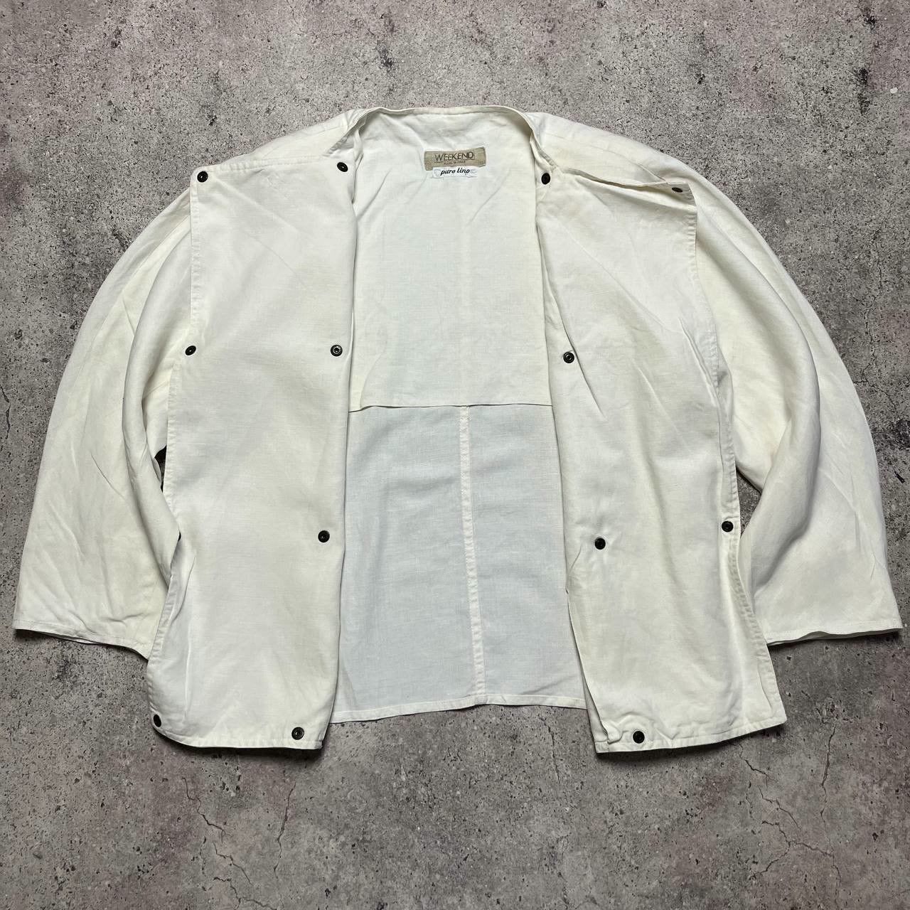 Weekend Max Mara Vintage Weekend Max Mara Linen White Jacket Size M Size M / US 6-8 / IT 42-44 - 5 Thumbnail